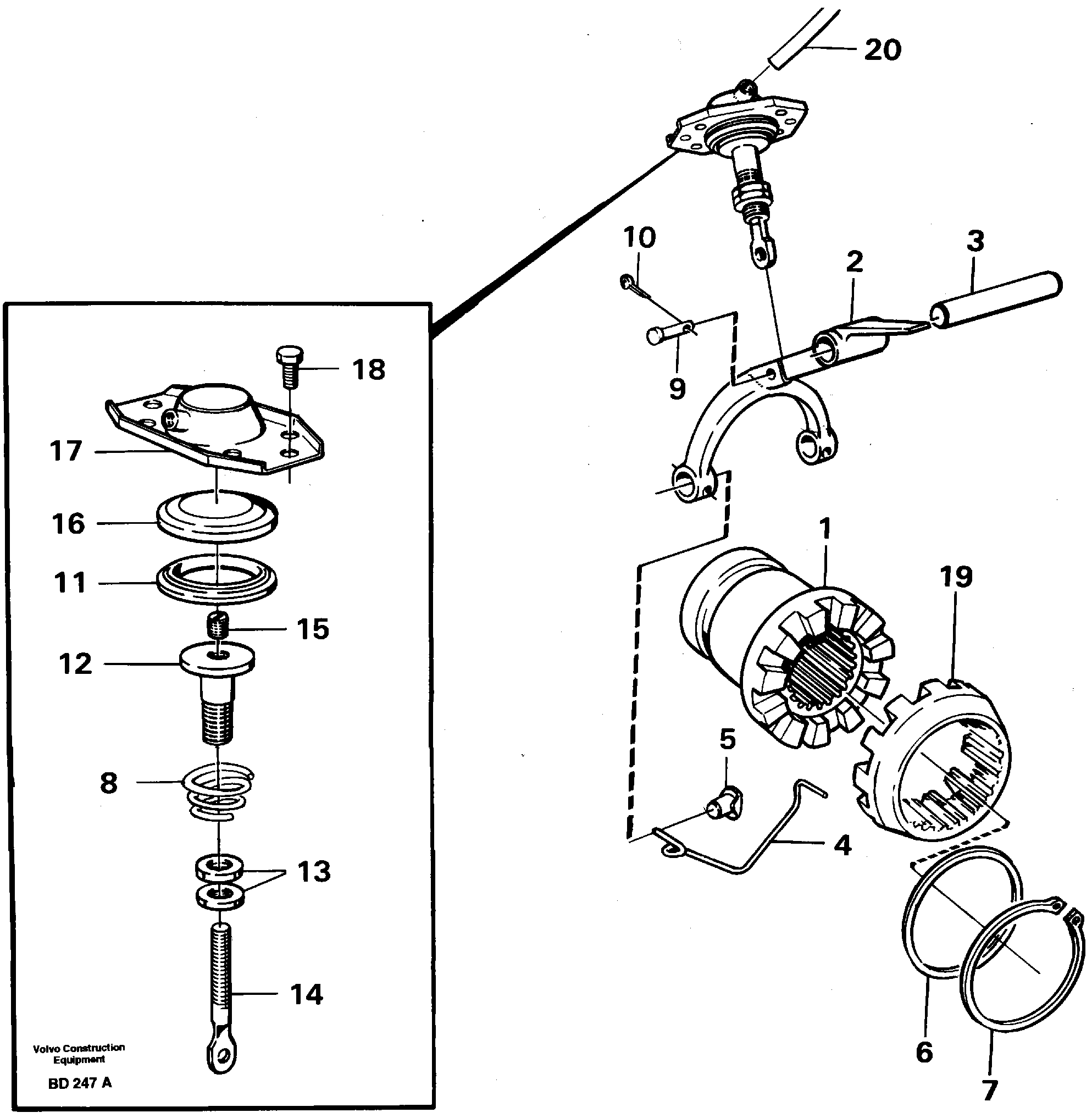 Схема запчастей Volvo A30 VOLVO BM VOLVO BM A30 - 5277 Differential lock 