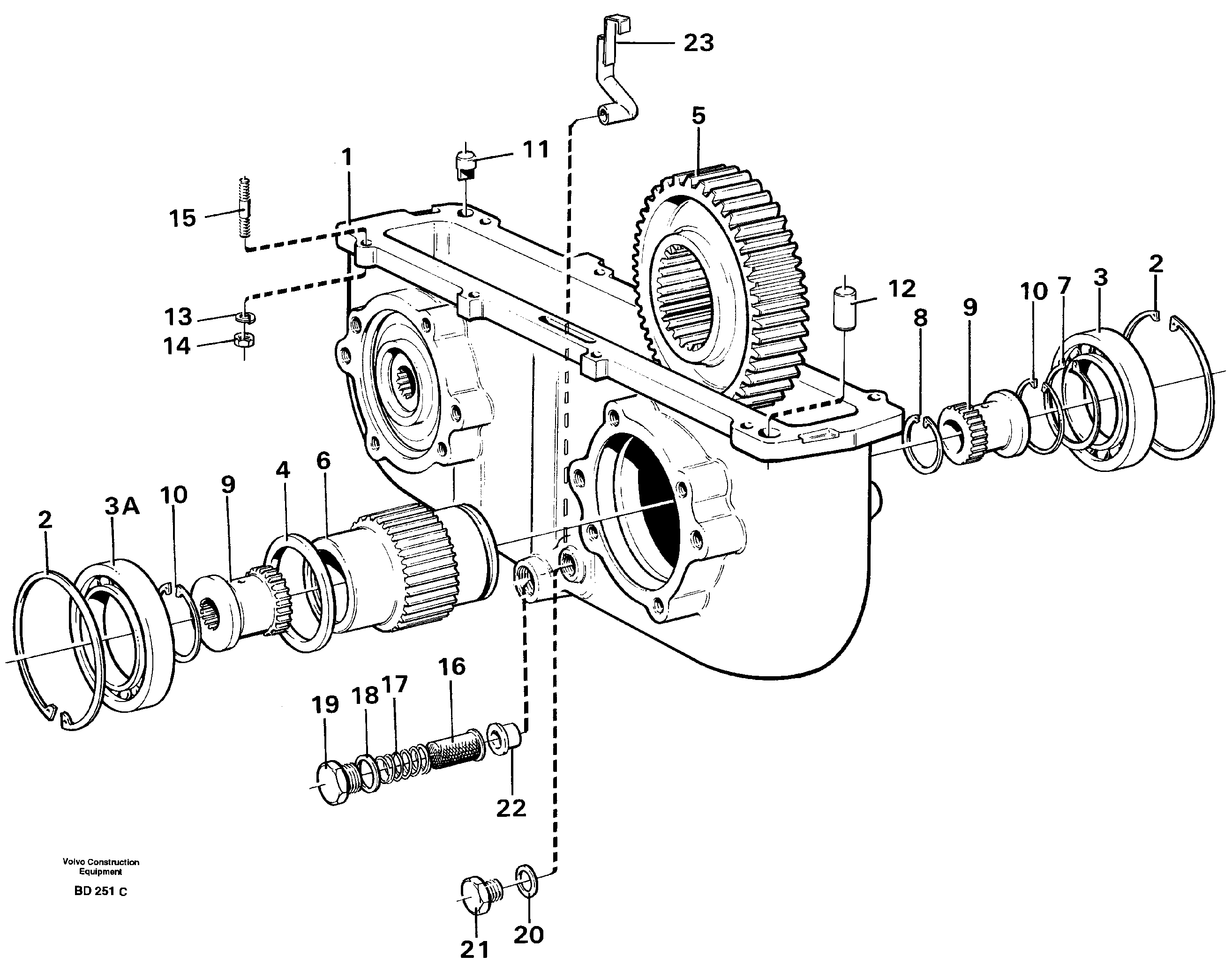 Схема запчастей Volvo A30 VOLVO BM VOLVO BM A30 - 98945 Pump drive power take off 