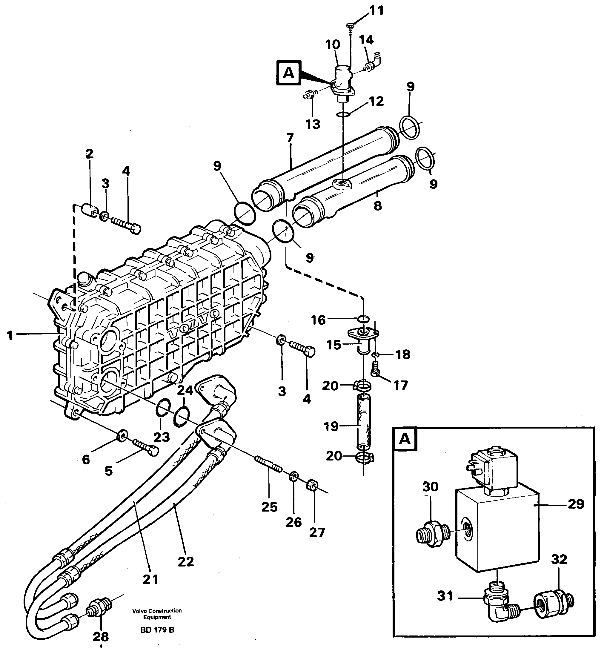 Схема запчастей Volvo A30 VOLVO BM VOLVO BM A30 - 58207 Масляный радиатор 