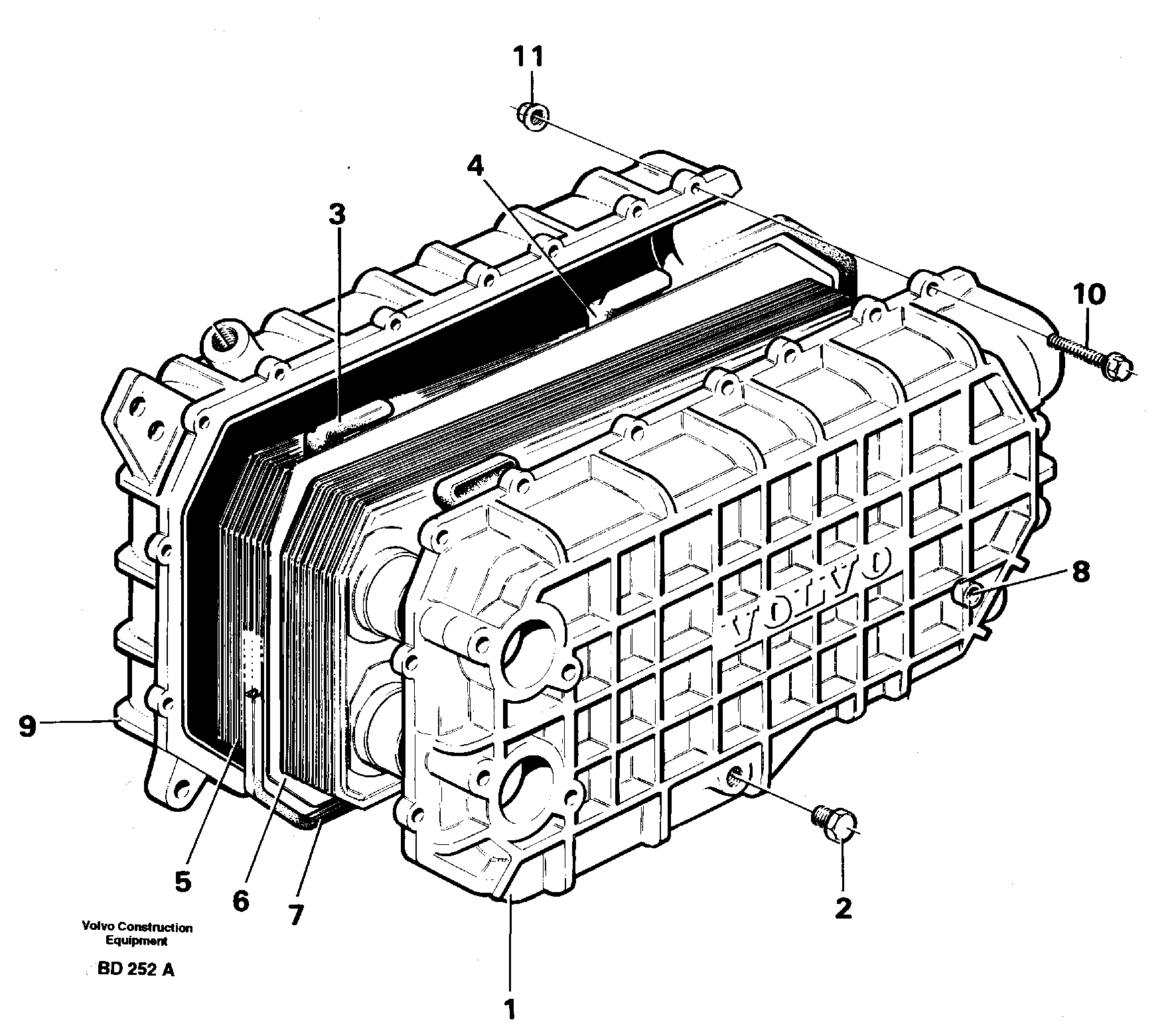 Схема запчастей Volvo A30 VOLVO BM VOLVO BM A30 - 86306 Масляный радиатор 