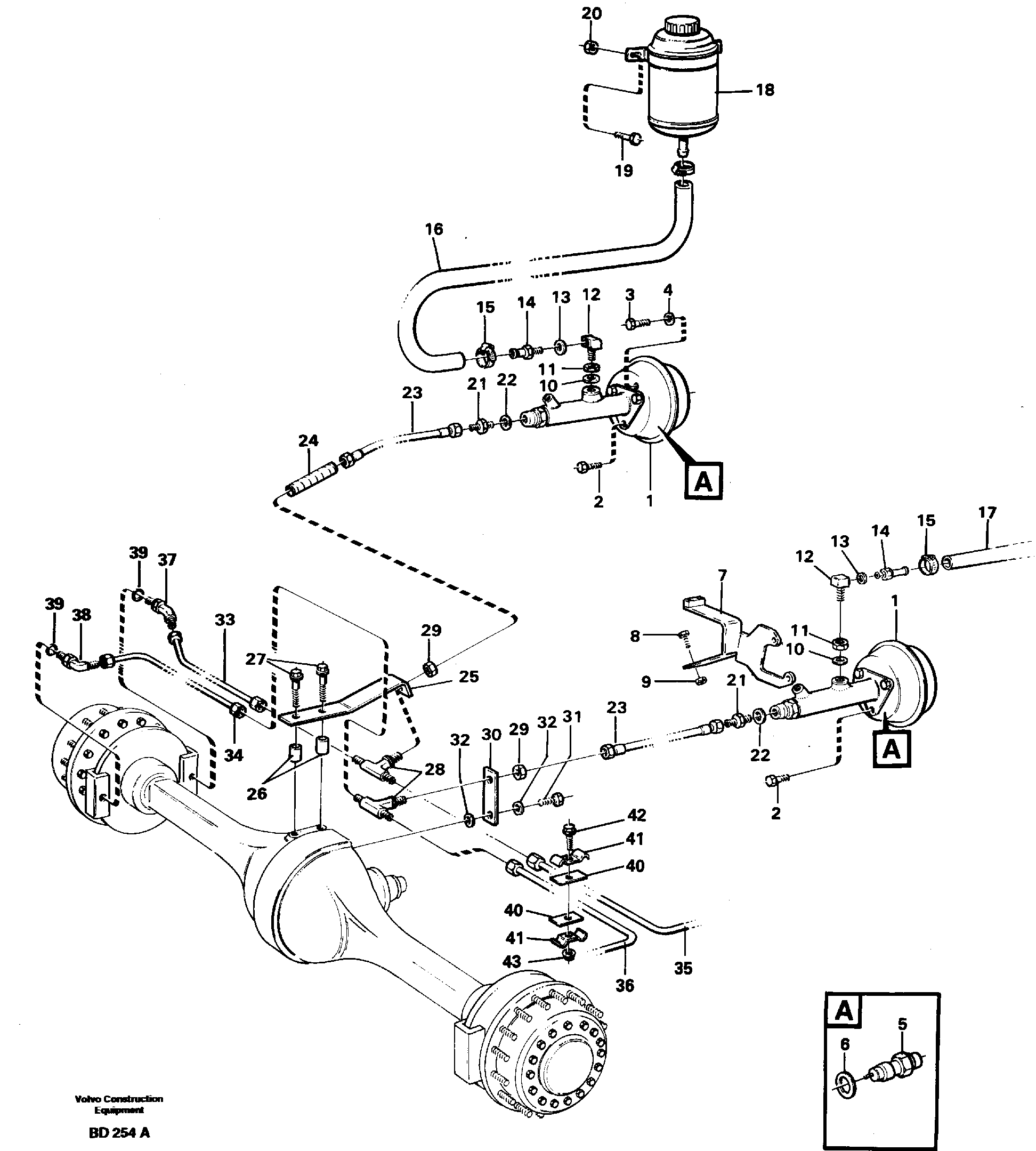 Схема запчастей Volvo A30 VOLVO BM VOLVO BM A30 - 67268 Hydraulic brake-system tractor 