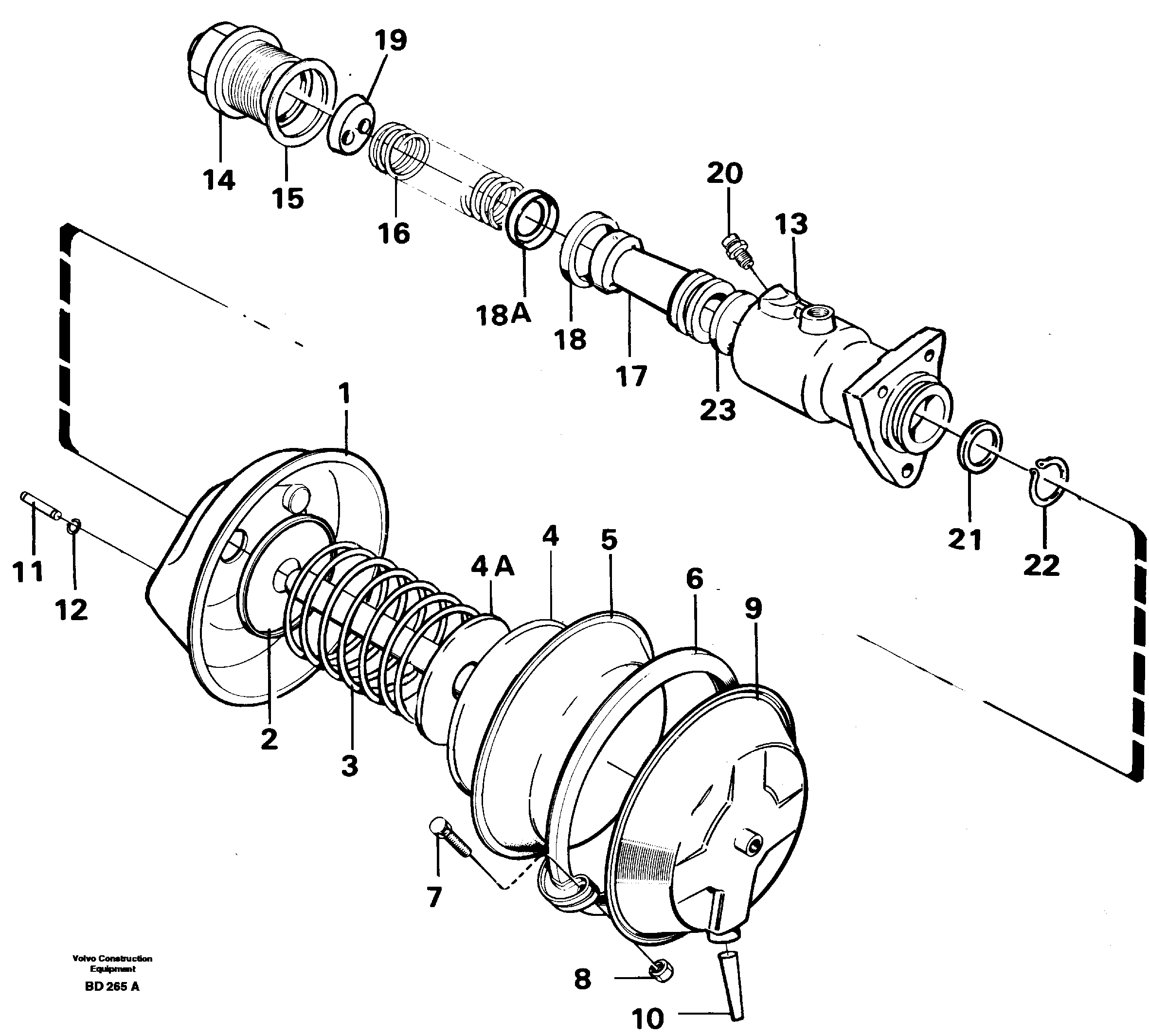 Схема запчастей Volvo A30 VOLVO BM VOLVO BM A30 - 5281 Brake servo 