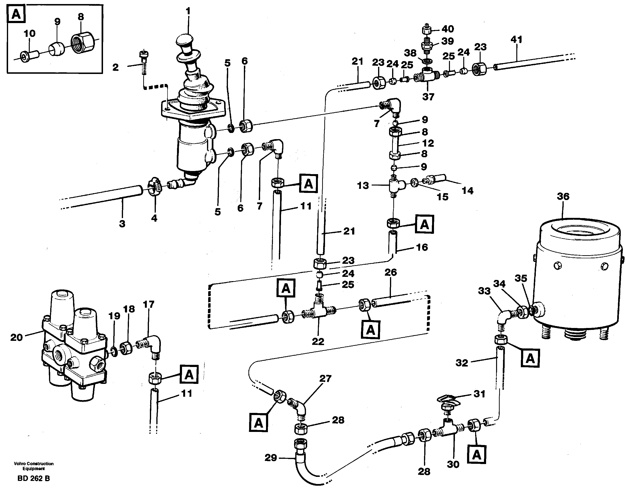 Схема запчастей Volvo A30 VOLVO BM VOLVO BM A30 - 83054 Parking brake 