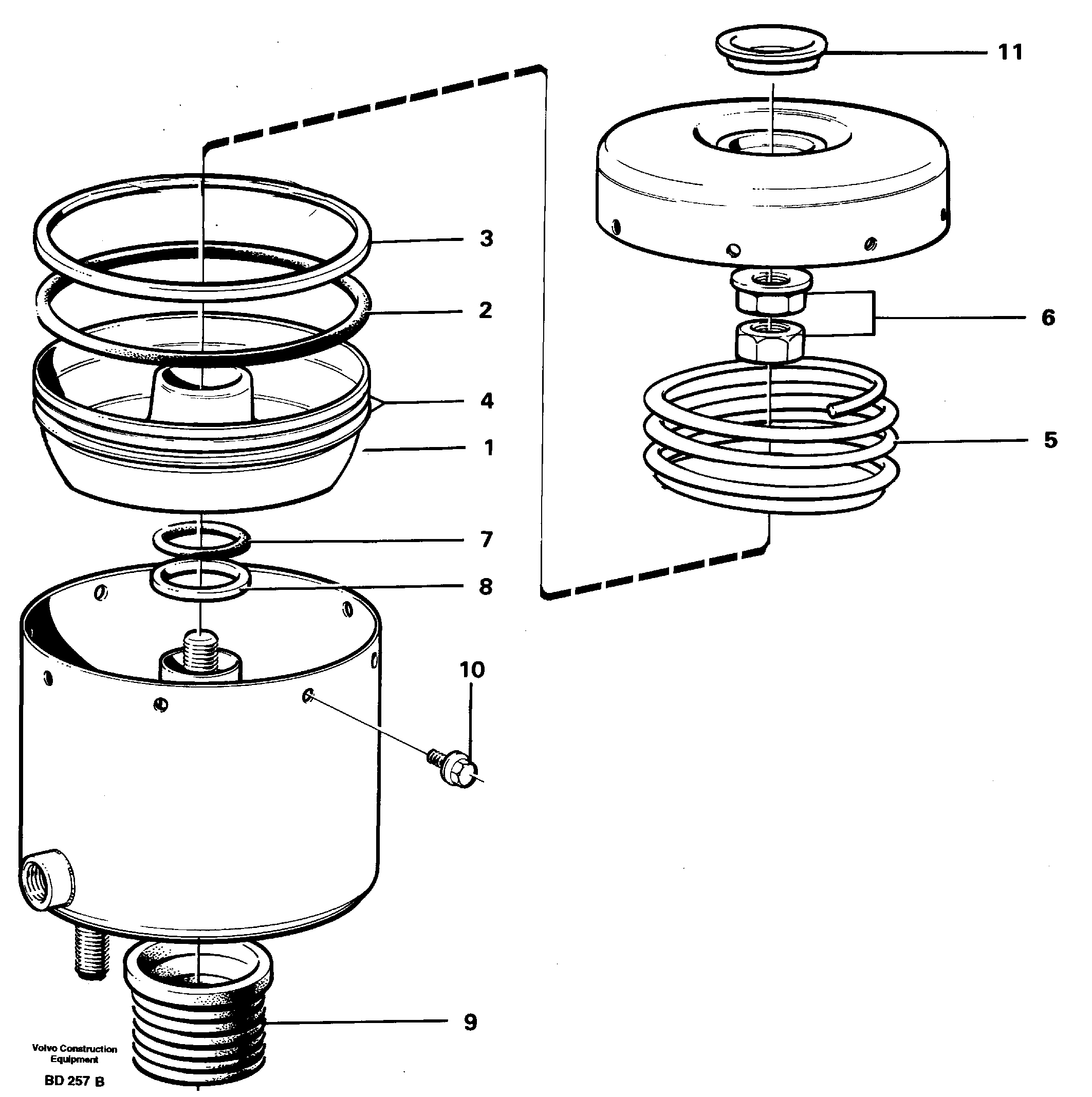 Схема запчастей Volvo A30 VOLVO BM VOLVO BM A30 - 5282 Brake cylinder 