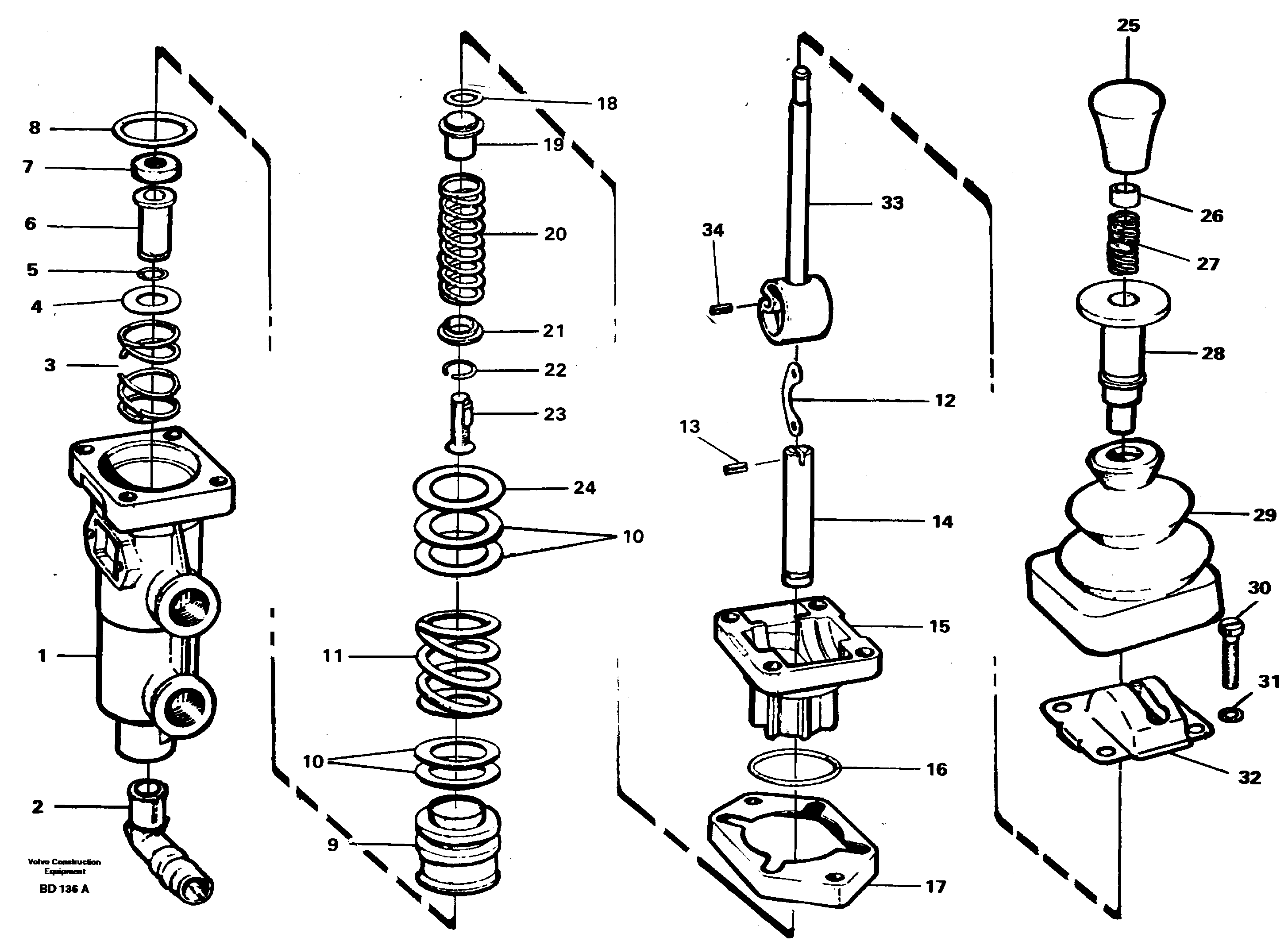 Схема запчастей Volvo A30 VOLVO BM VOLVO BM A30 - 100693 Parking brake valve 