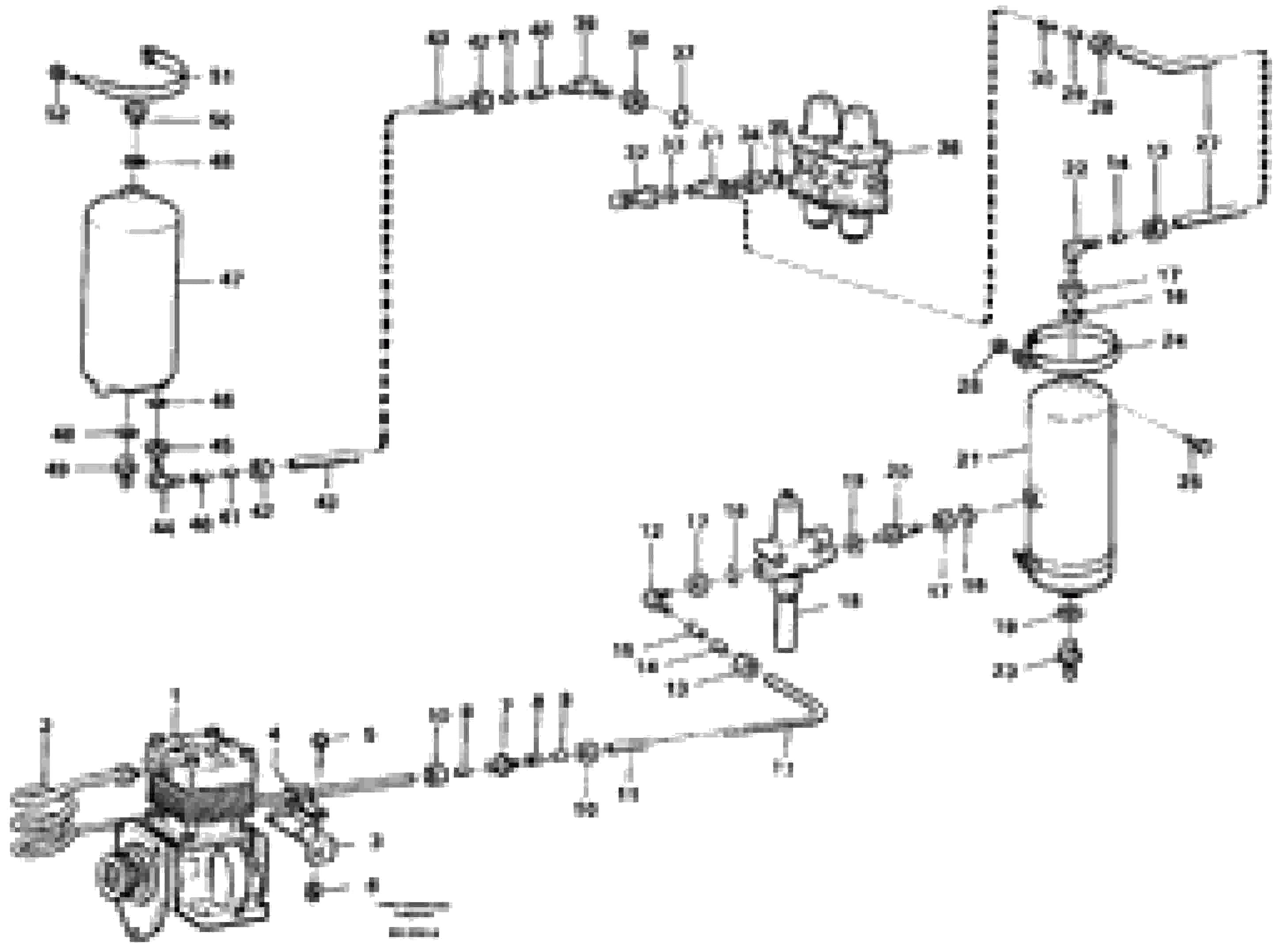 Схема запчастей Volvo A30 VOLVO BM VOLVO BM A30 - 88738 Feed lines, wet tank and regulator 