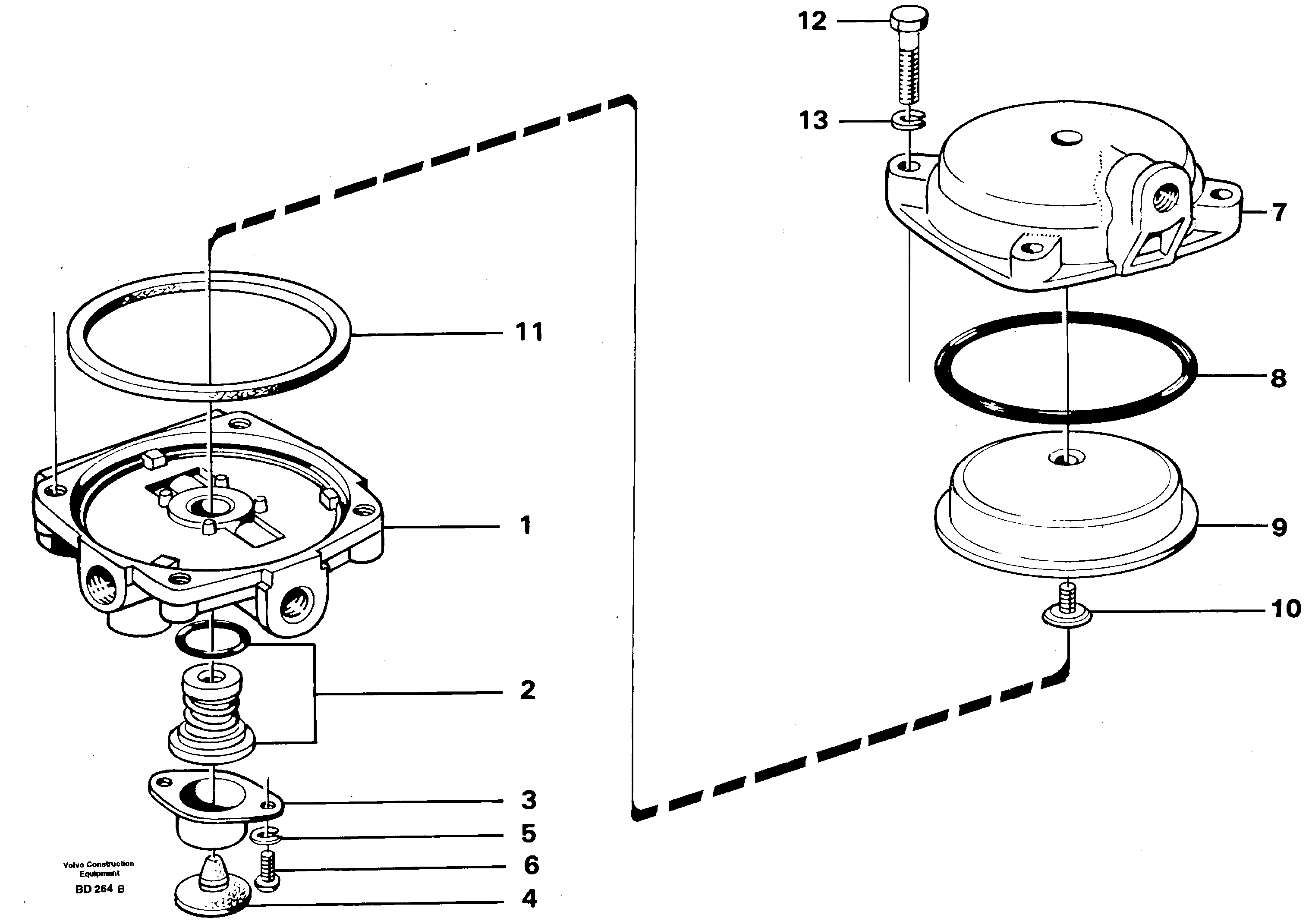 Схема запчастей Volvo A30 VOLVO BM VOLVO BM A30 - 5285 Relay valve 