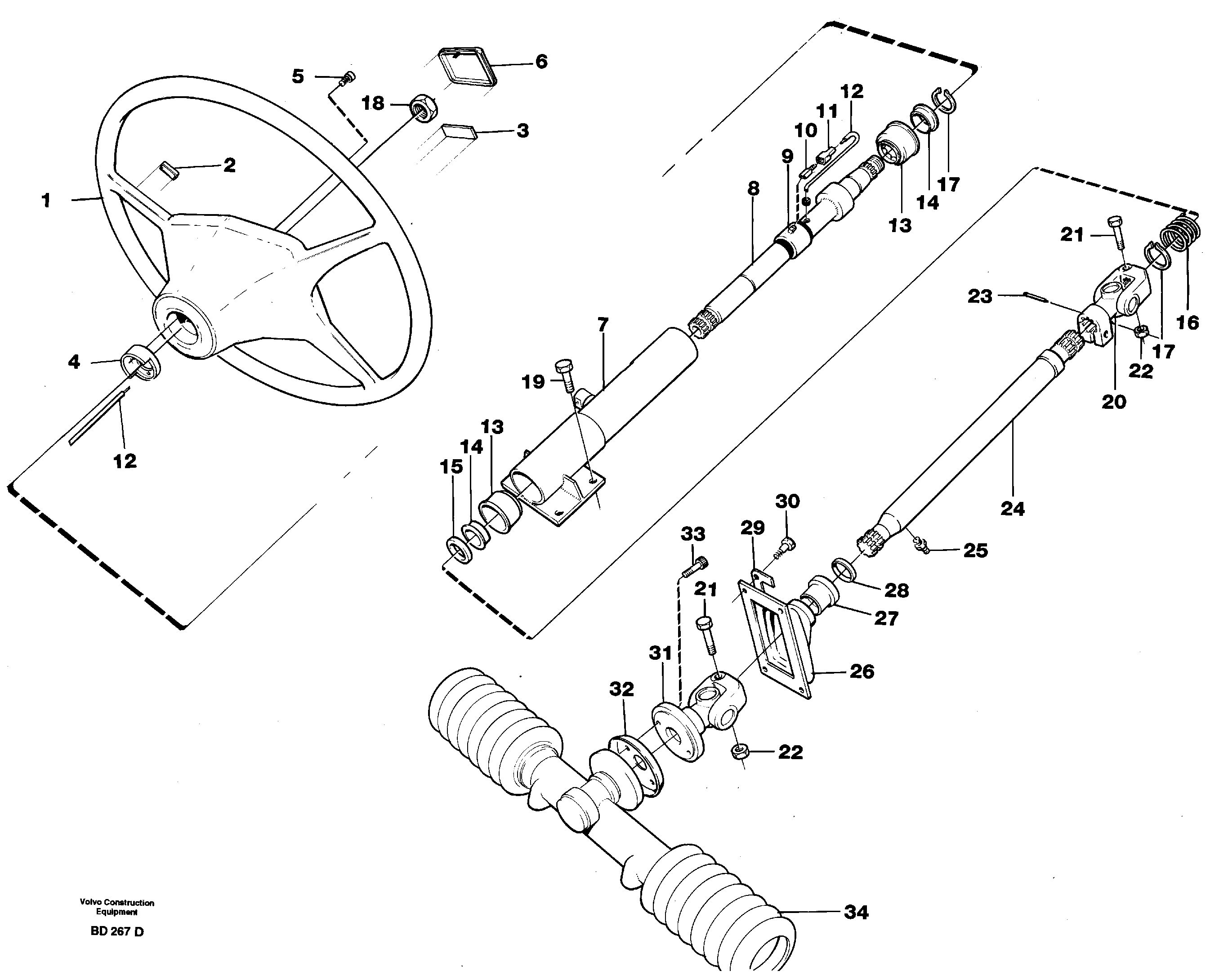 Схема запчастей Volvo A30 VOLVO BM VOLVO BM A30 - 5286 Рулевое управление 