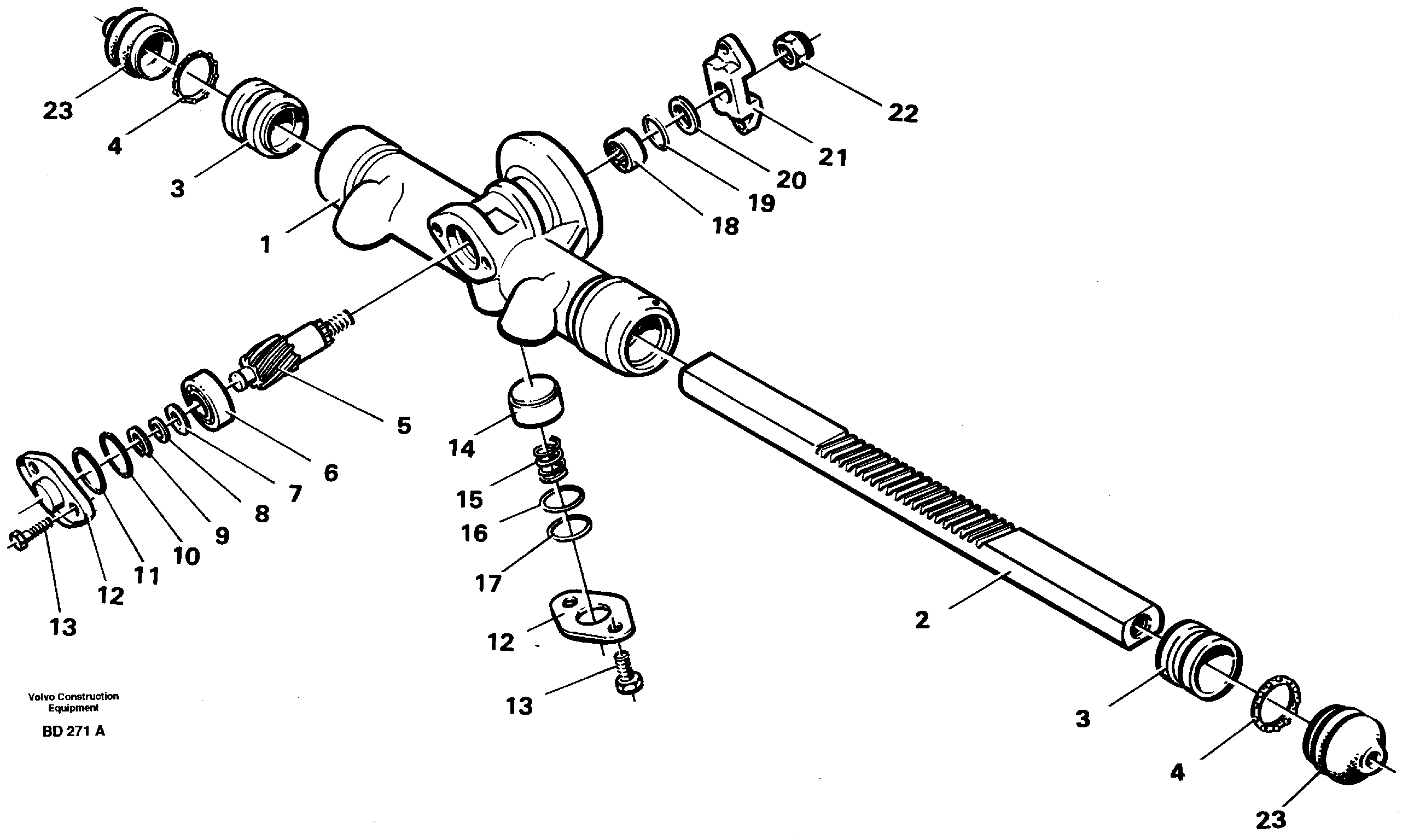 Схема запчастей Volvo A30 VOLVO BM VOLVO BM A30 - 5287 Rack gear 