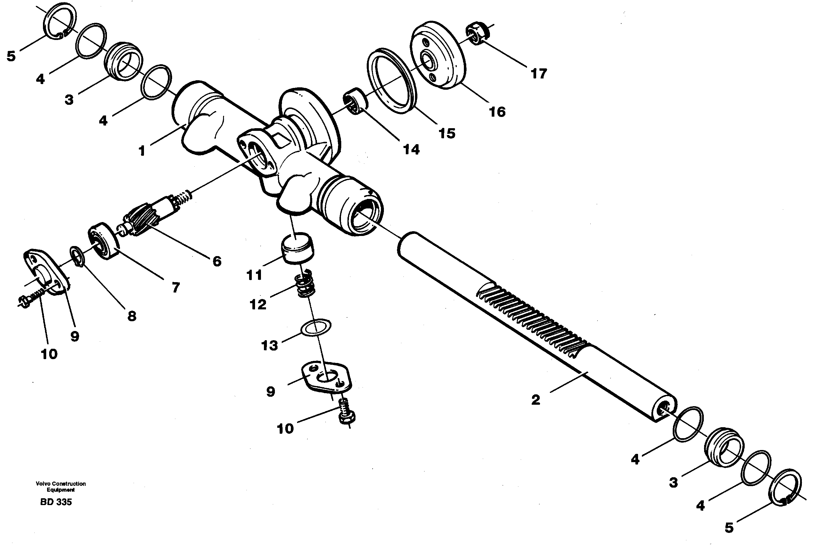 Схема запчастей Volvo A30 VOLVO BM VOLVO BM A30 - 5291 Rack gear 