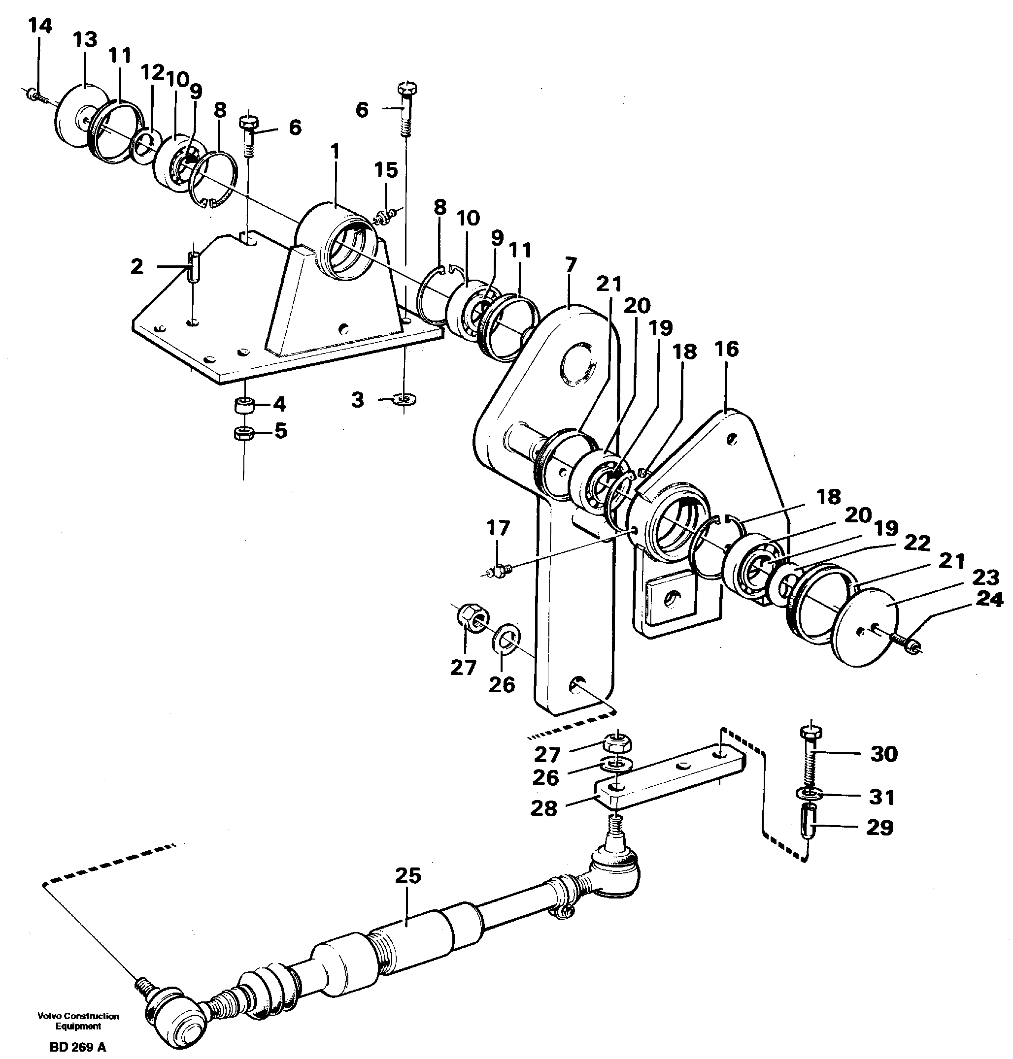 Схема запчастей Volvo A30 VOLVO BM VOLVO BM A30 - 5295 Steering linkage 