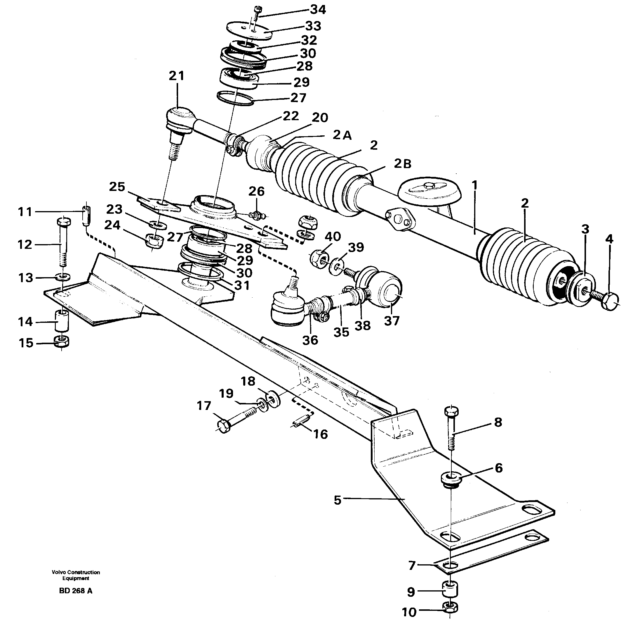 Схема запчастей Volvo A30 VOLVO BM VOLVO BM A30 - 5303 Steering linkage 