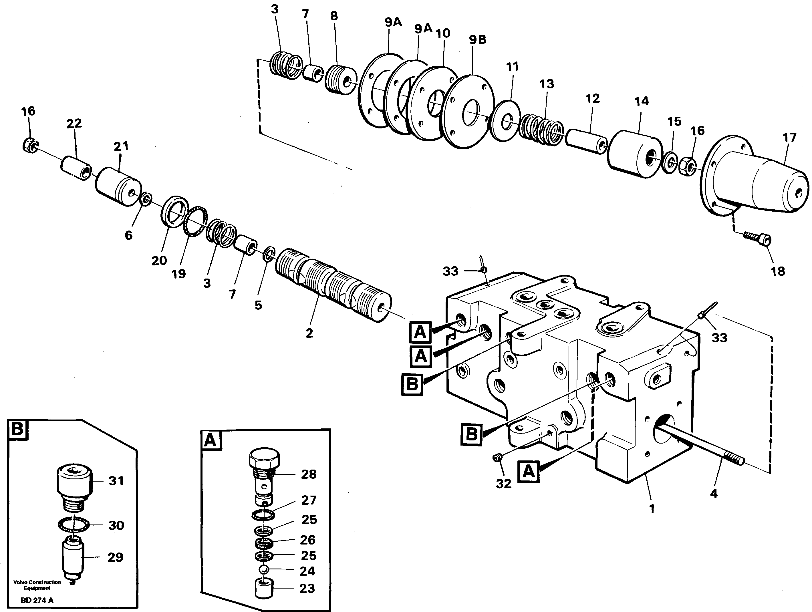 Схема запчастей Volvo A30 VOLVO BM VOLVO BM A30 - 10340 Steering unit 