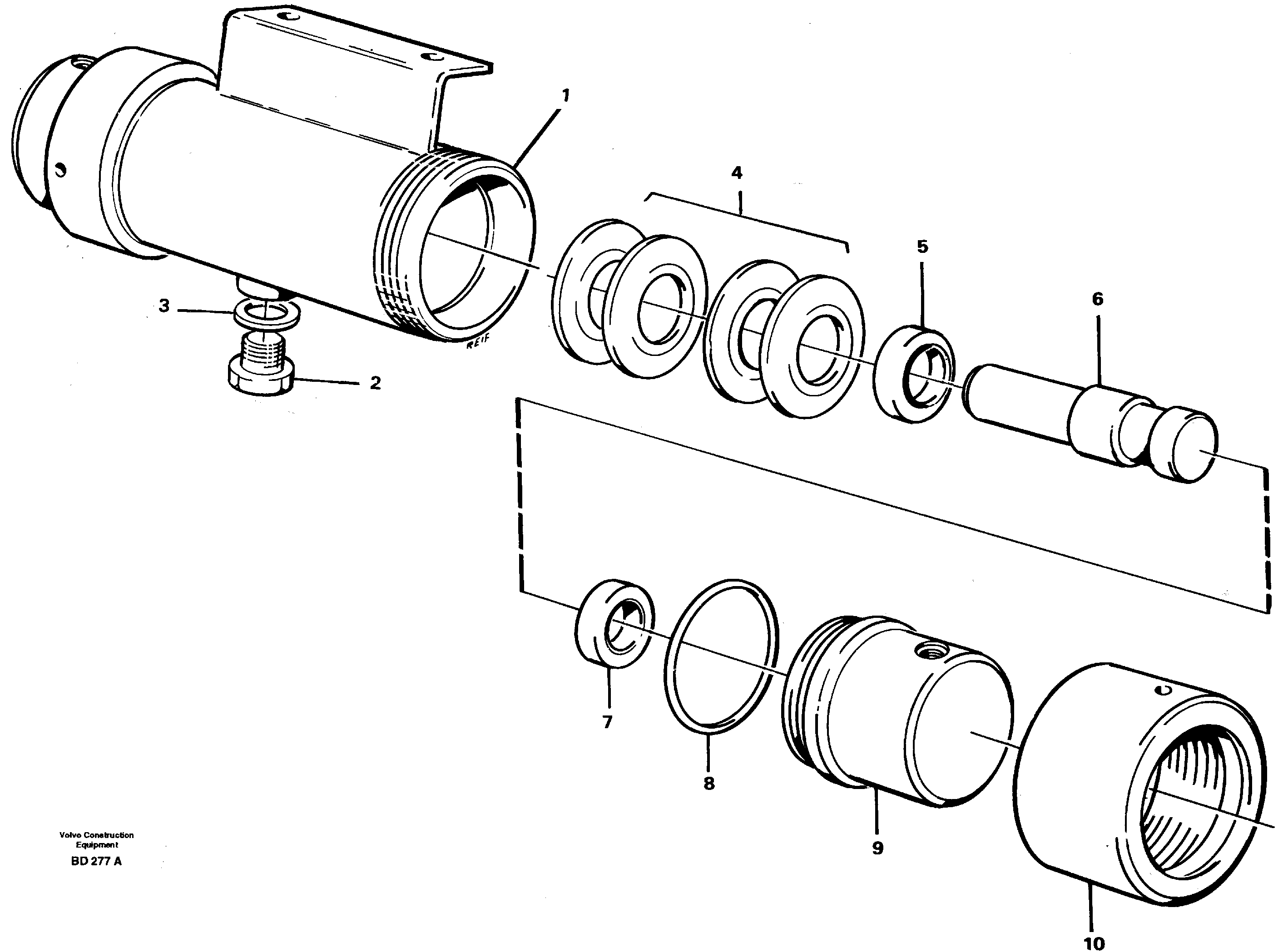 Схема запчастей Volvo A30 VOLVO BM VOLVO BM A30 - 10343 Damping cylinder 