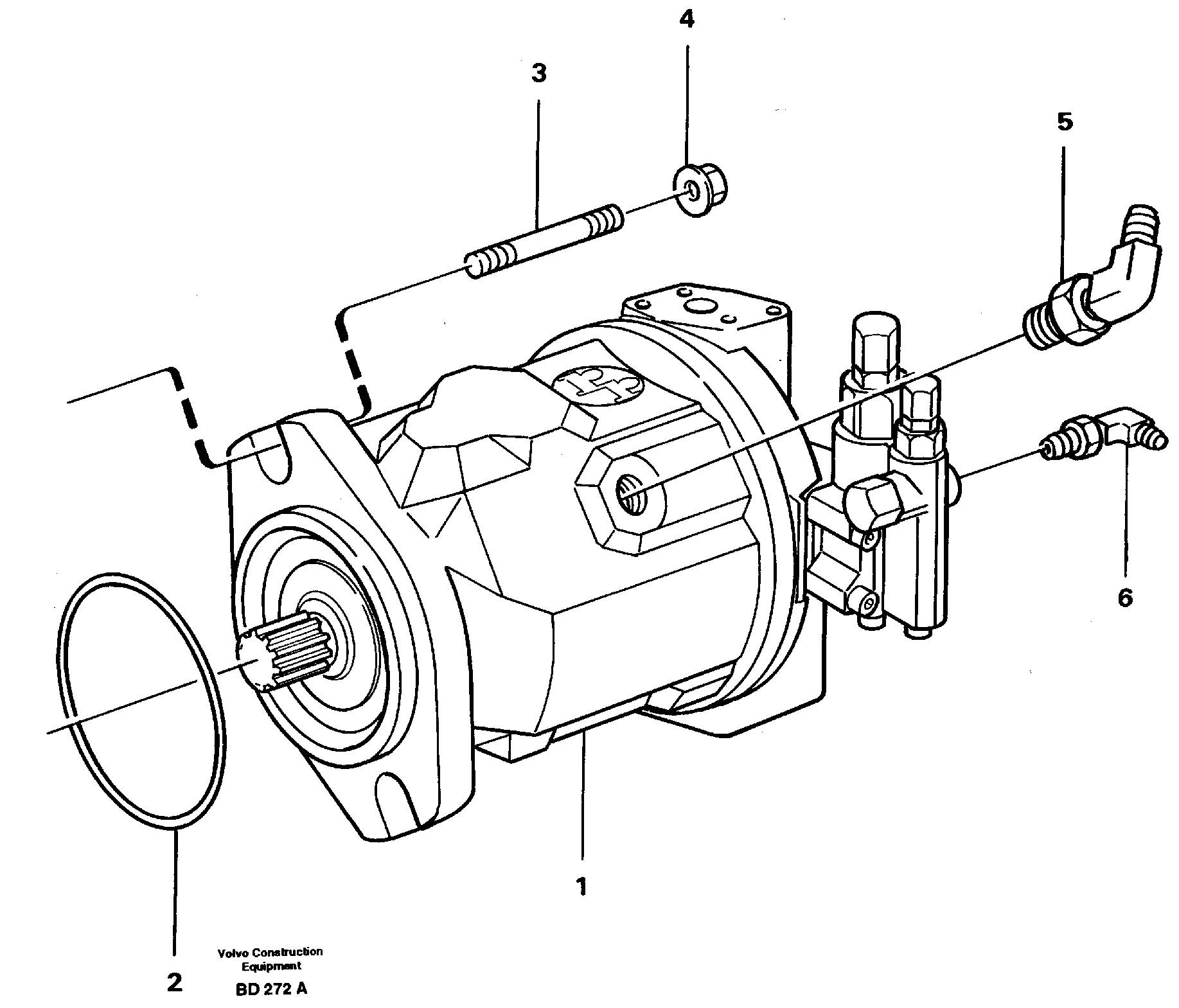 Схема запчастей Volvo A30 VOLVO BM VOLVO BM A30 - 48403 Hydraulic pump with fitting parts 