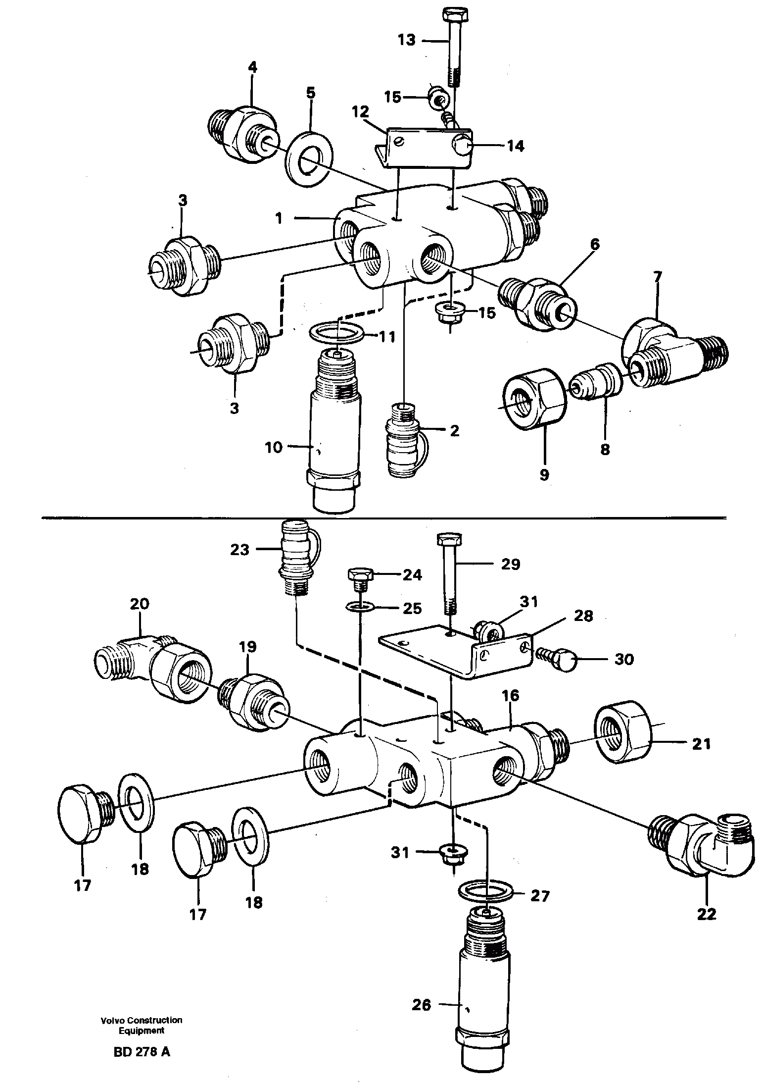 Схема запчастей Volvo A30 VOLVO BM VOLVO BM A30 - 99684 Check valve with fitting parts 