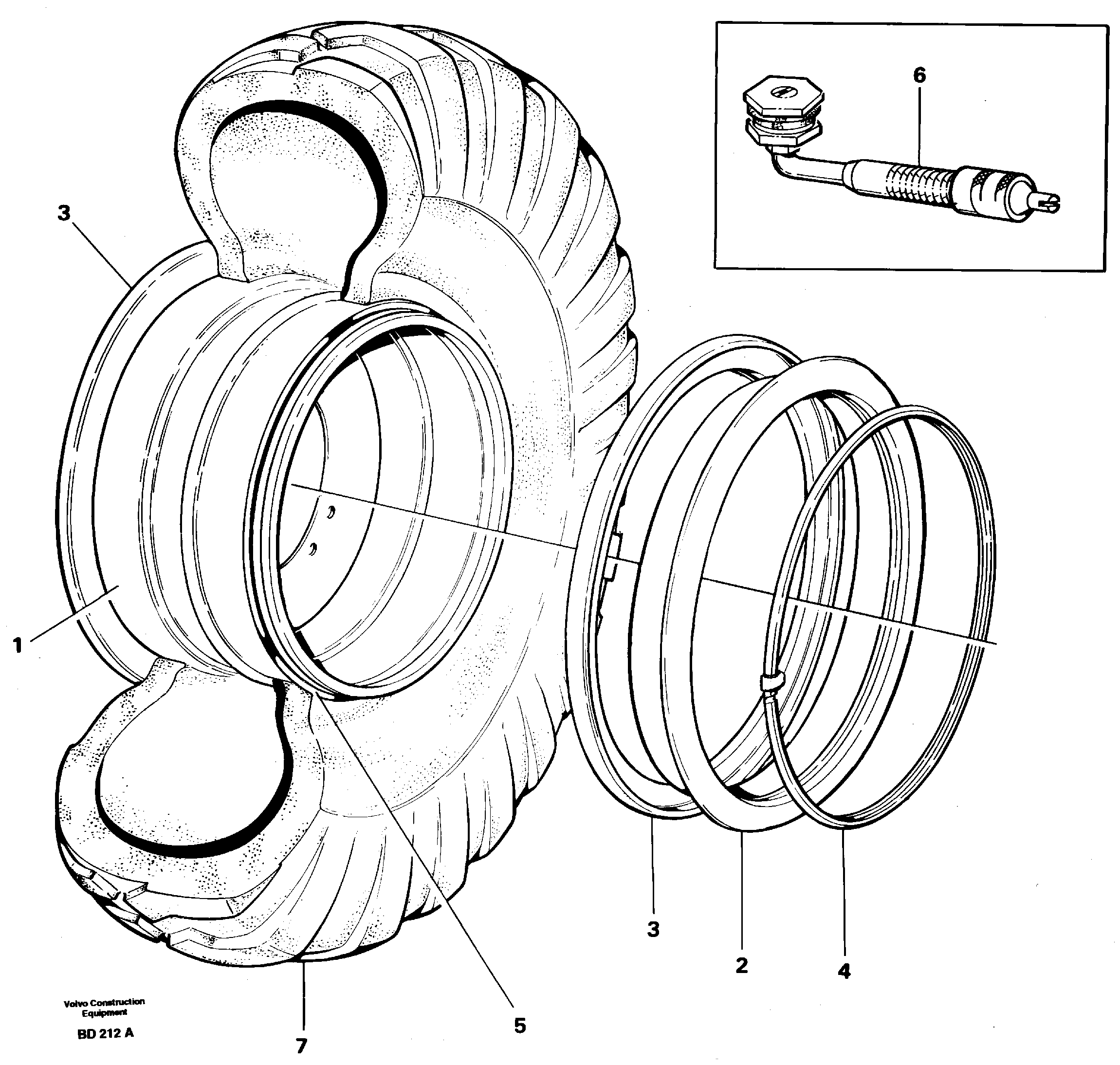Схема запчастей Volvo A30 VOLVO BM VOLVO BM A30 - 10349 Wheel 23,5-25 