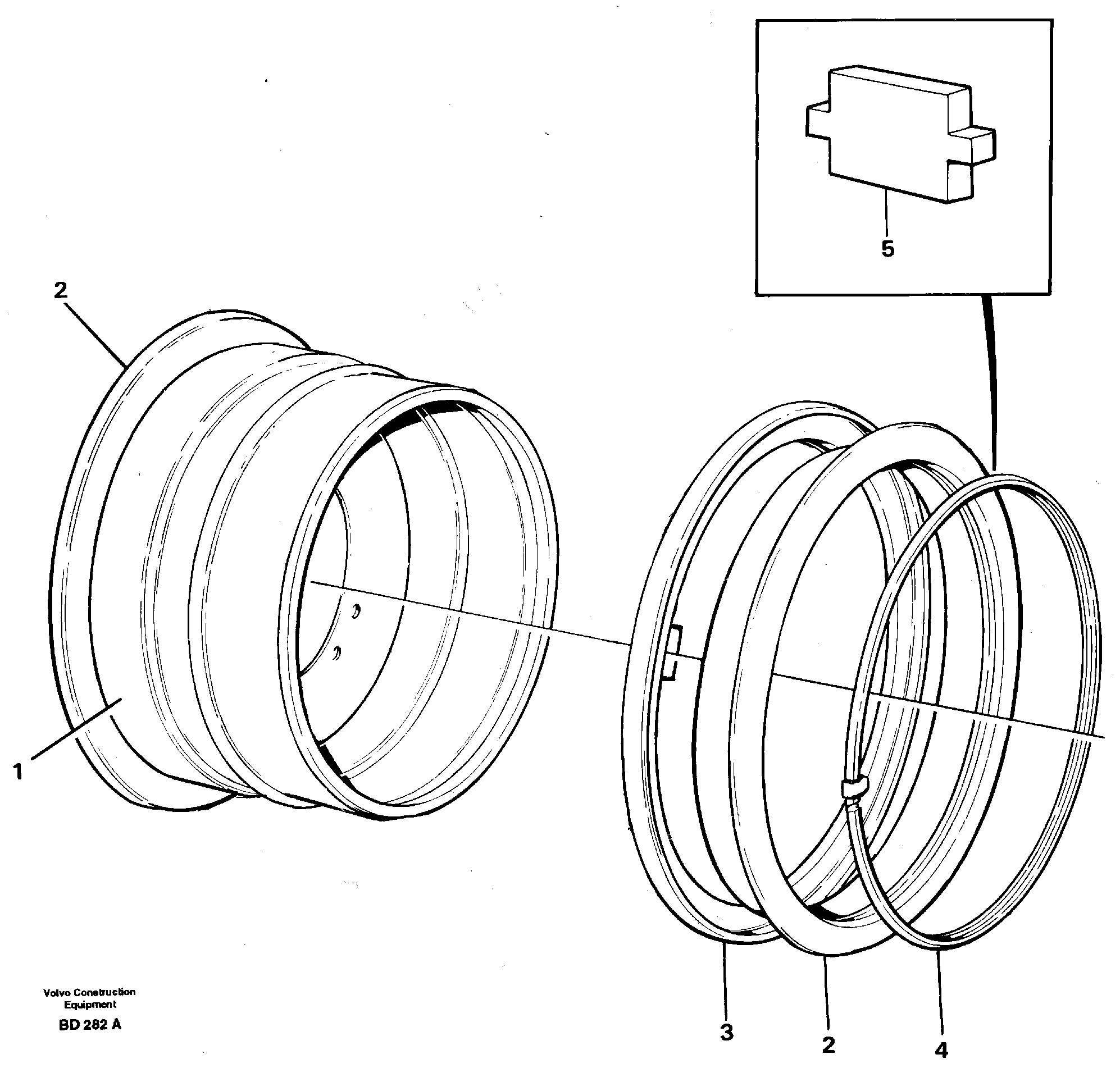 Схема запчастей Volvo A30 VOLVO BM VOLVO BM A30 - 105027 Rim 19,5-25 ; 22-25/3 