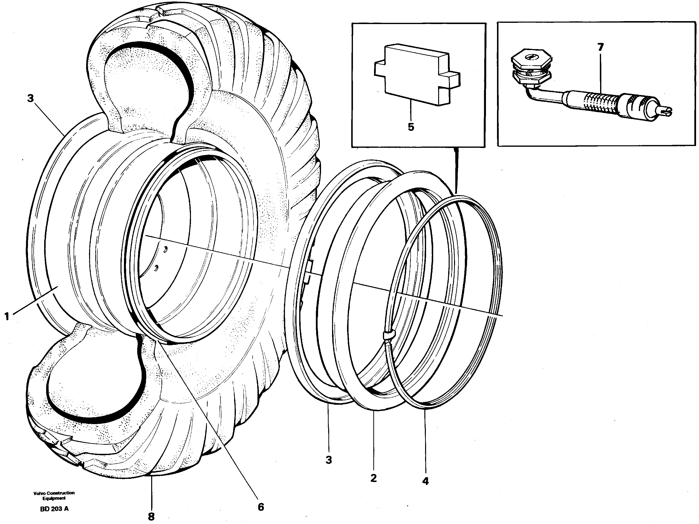 Схема запчастей Volvo A30 VOLVO BM VOLVO BM A30 - 97639 Wheel 30/65-25 