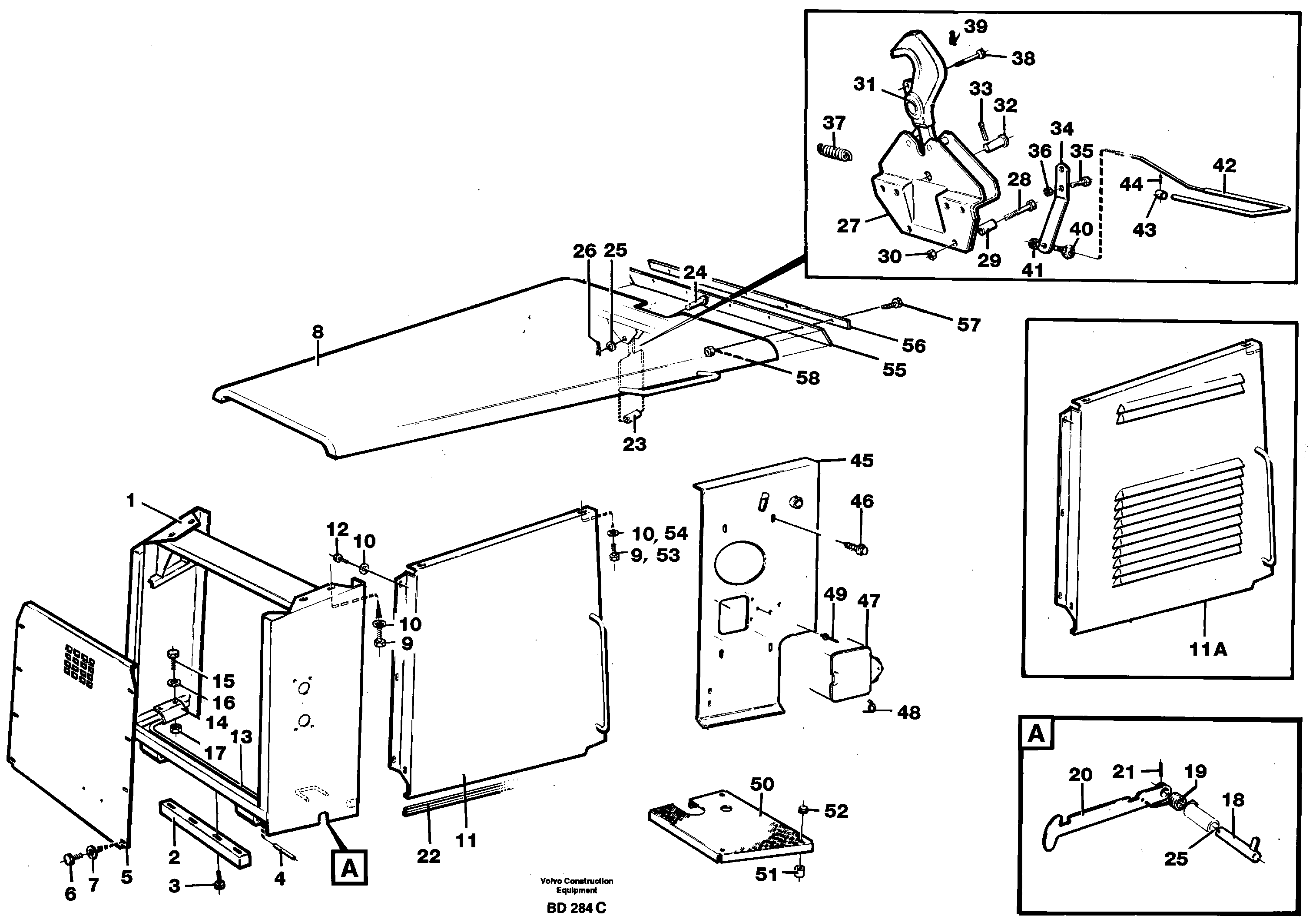 Схема запчастей Volvo A30 VOLVO BM VOLVO BM A30 - 82050 Engine hood 