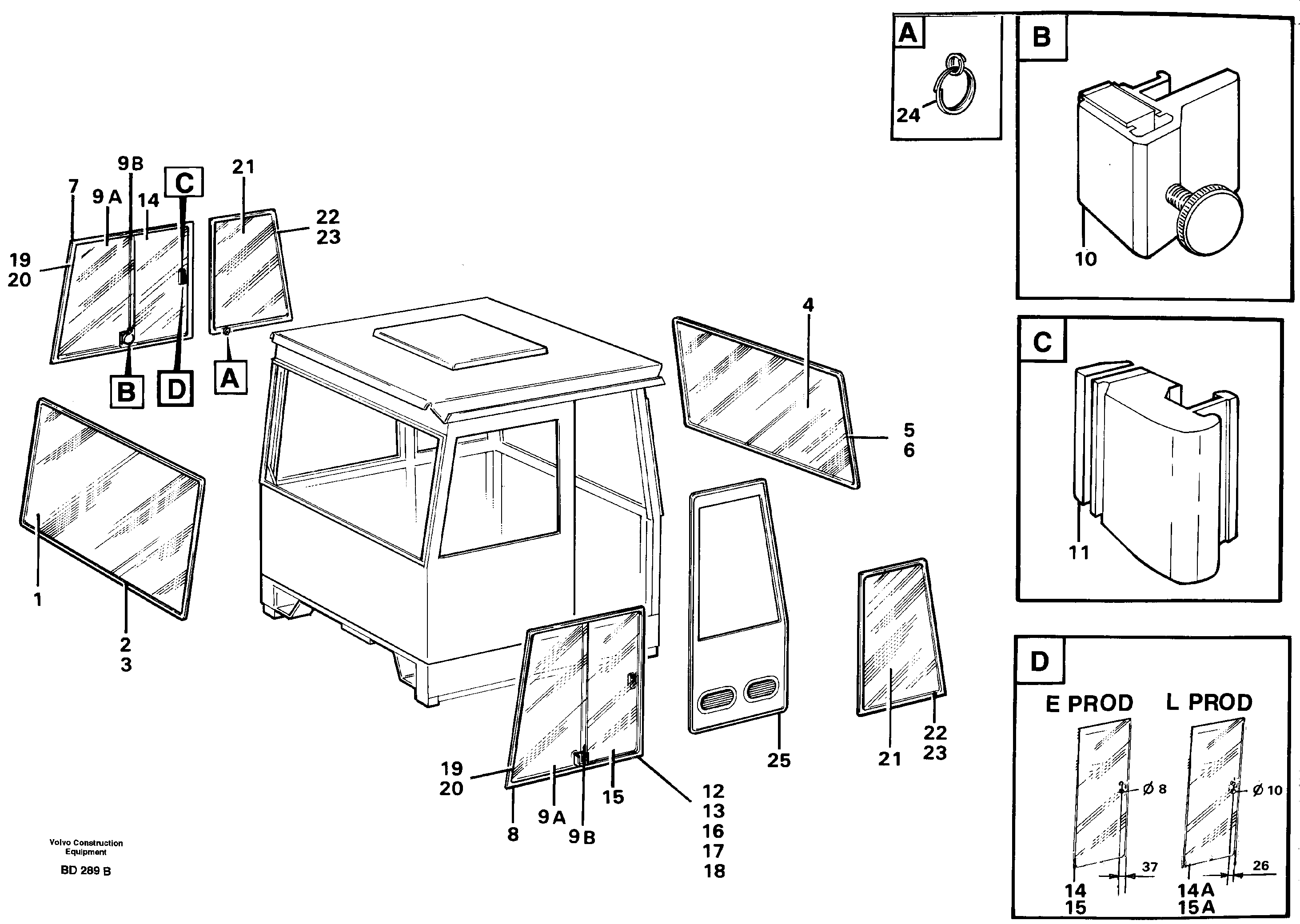 Схема запчастей Volvo A30 VOLVO BM VOLVO BM A30 - 16146 Windows 