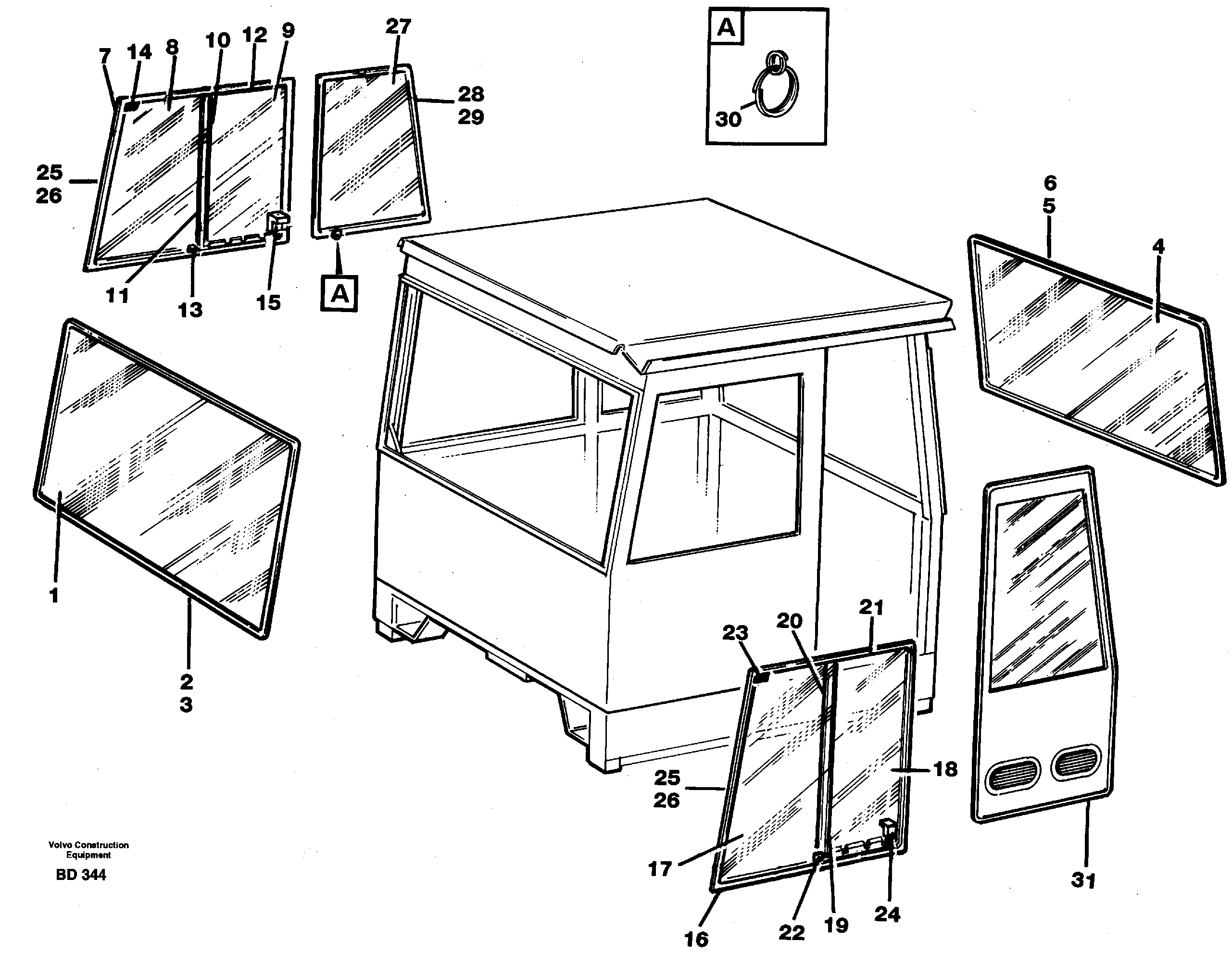 Схема запчастей Volvo A30 VOLVO BM VOLVO BM A30 - 5314 Windows 