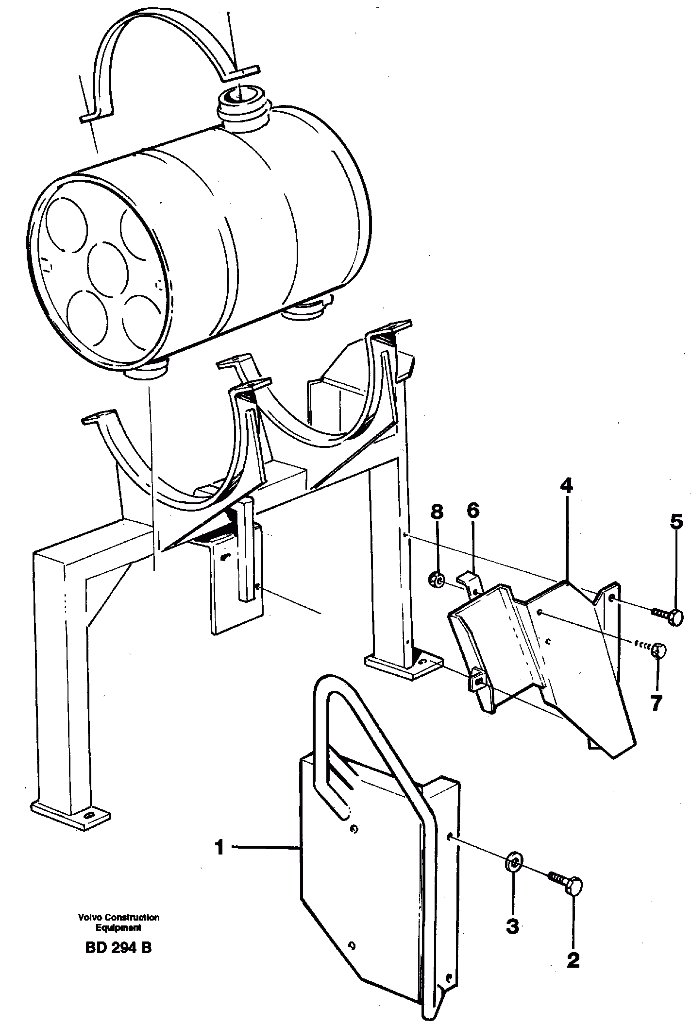 Схема запчастей Volvo A30 VOLVO BM VOLVO BM A30 - 82128 Protecting plate, rear 
