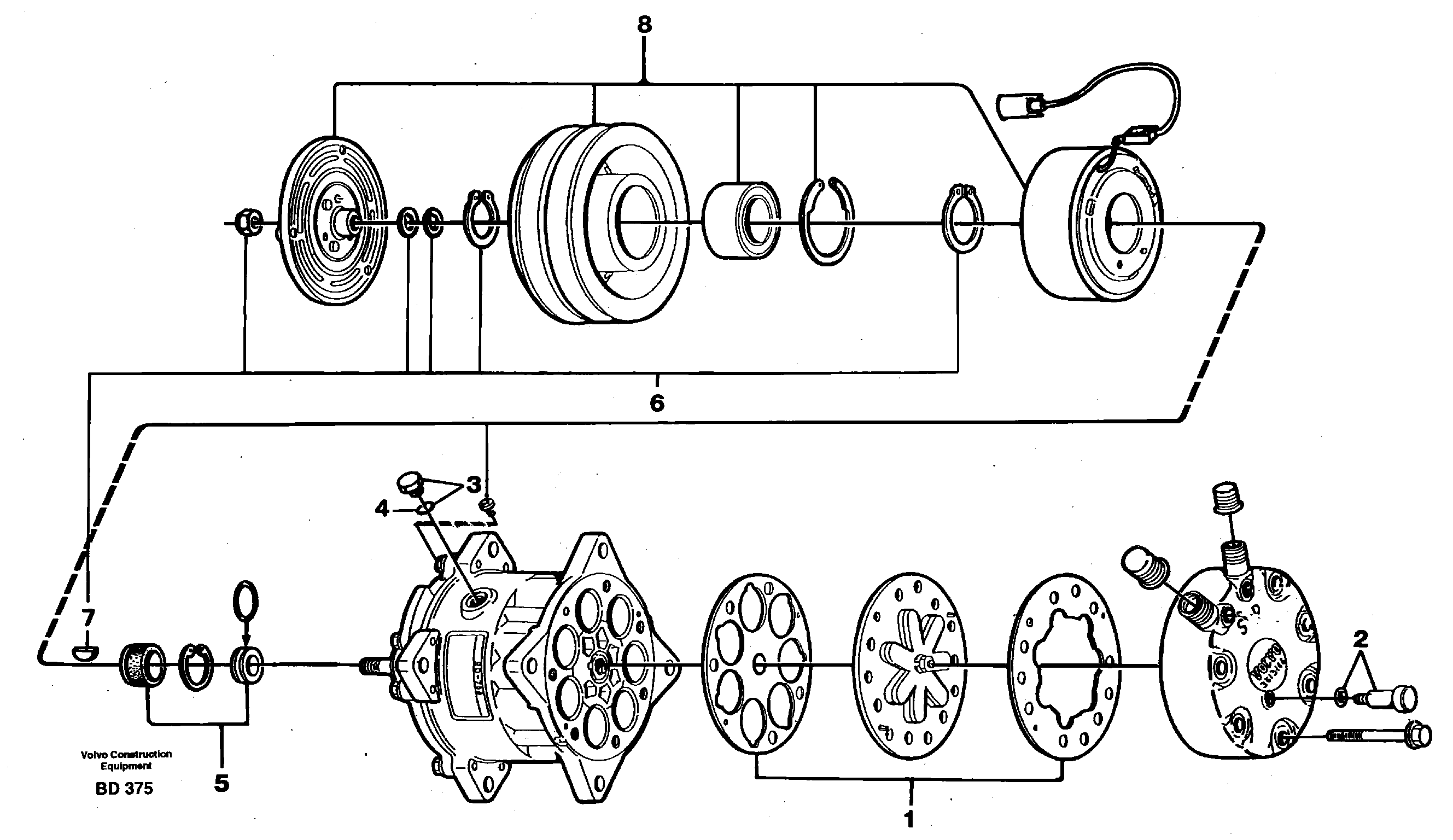 Схема запчастей Volvo A30 VOLVO BM VOLVO BM A30 - 14127 Compressor 