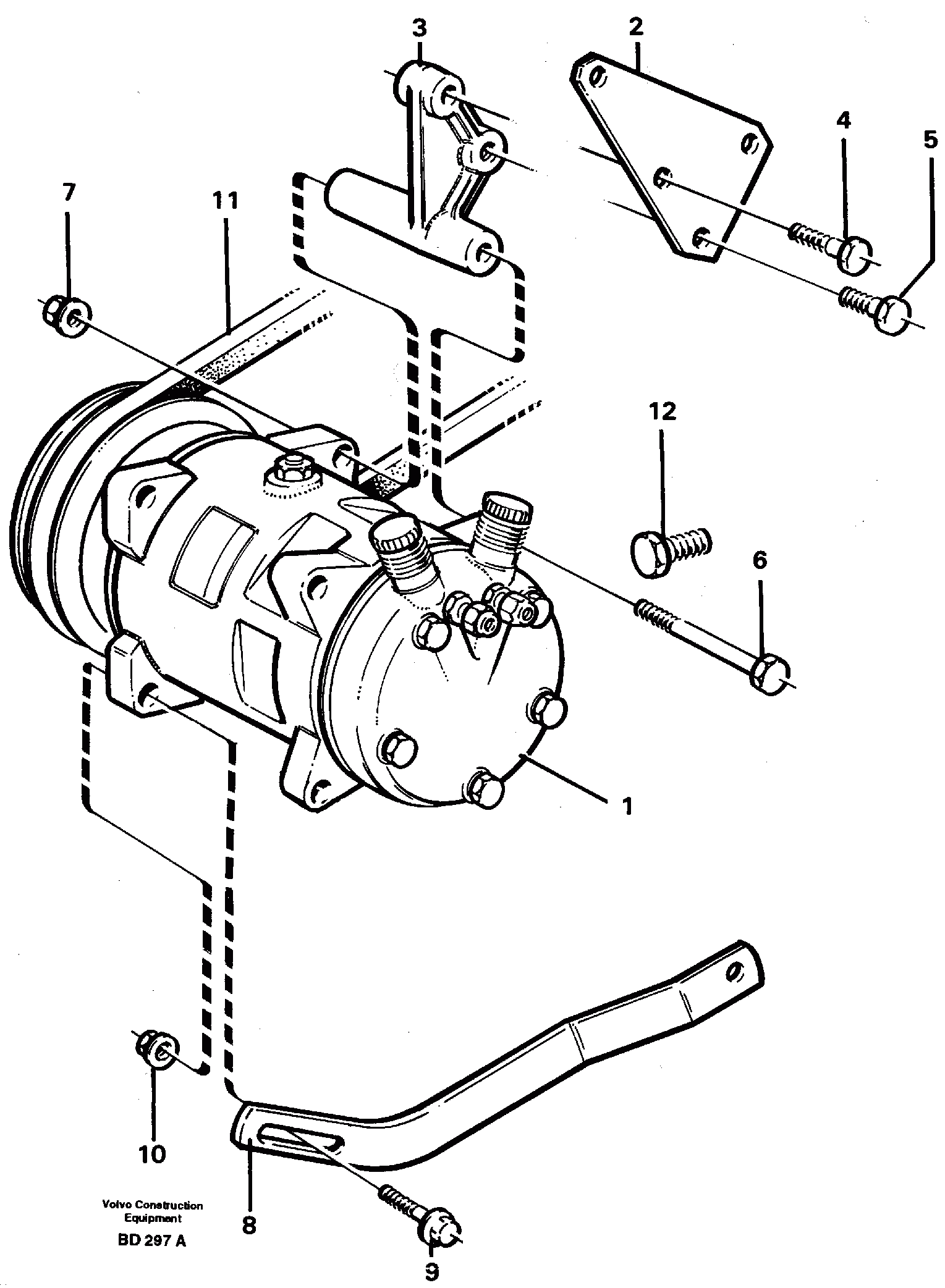Схема запчастей Volvo A30 VOLVO BM VOLVO BM A30 - 6240 Compressor air-condition 