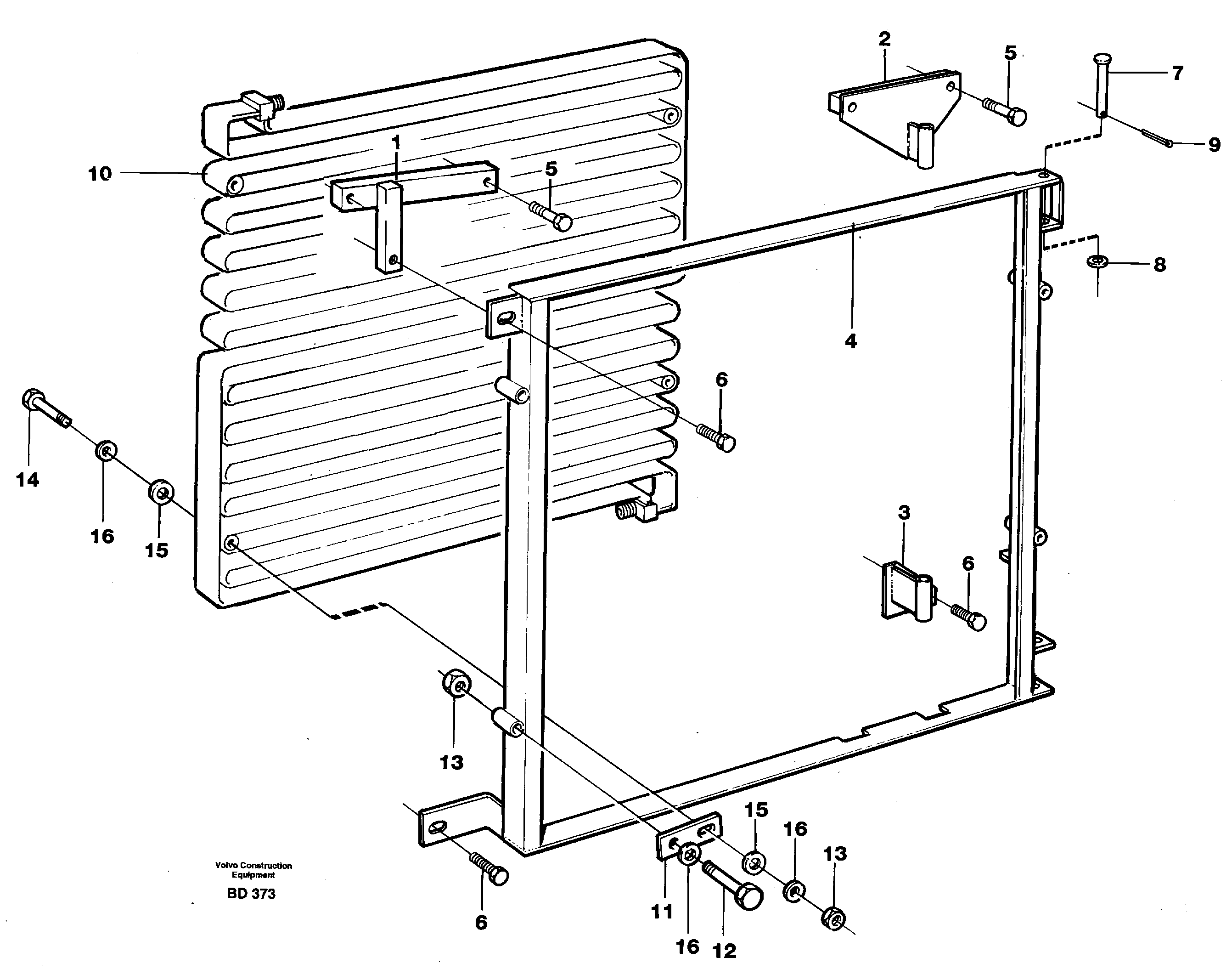 Схема запчастей Volvo A30 VOLVO BM VOLVO BM A30 - 89904 Condenser device air conditioning 