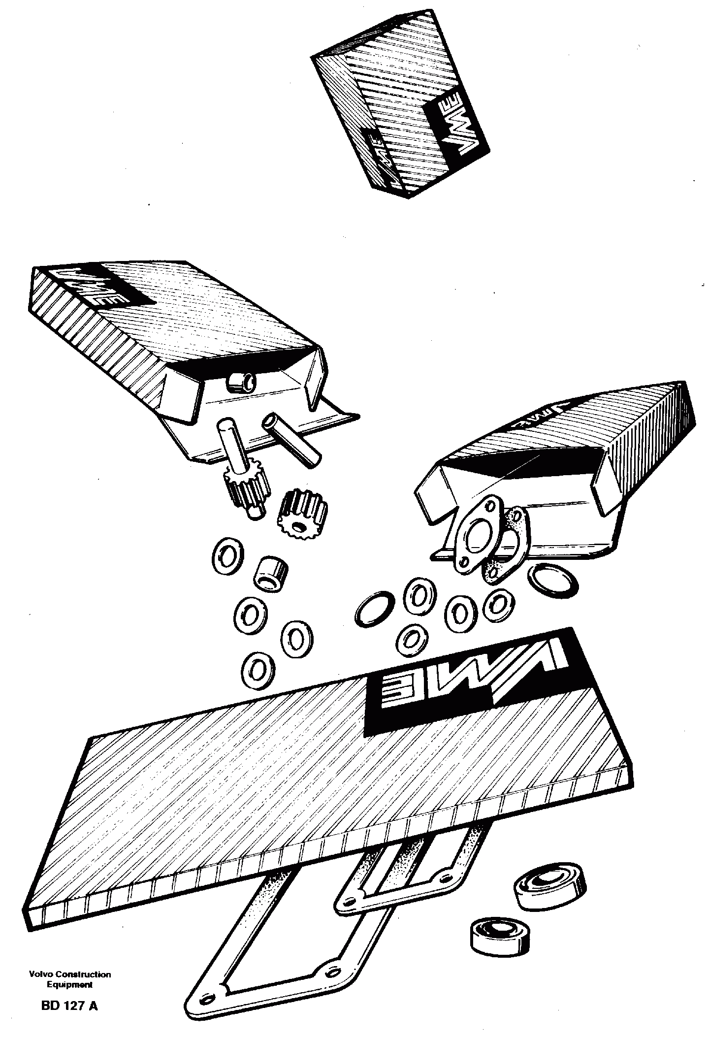 Схема запчастей Volvo A30 VOLVO BM VOLVO BM A30 - 44413 Ремкомплект двигателя 