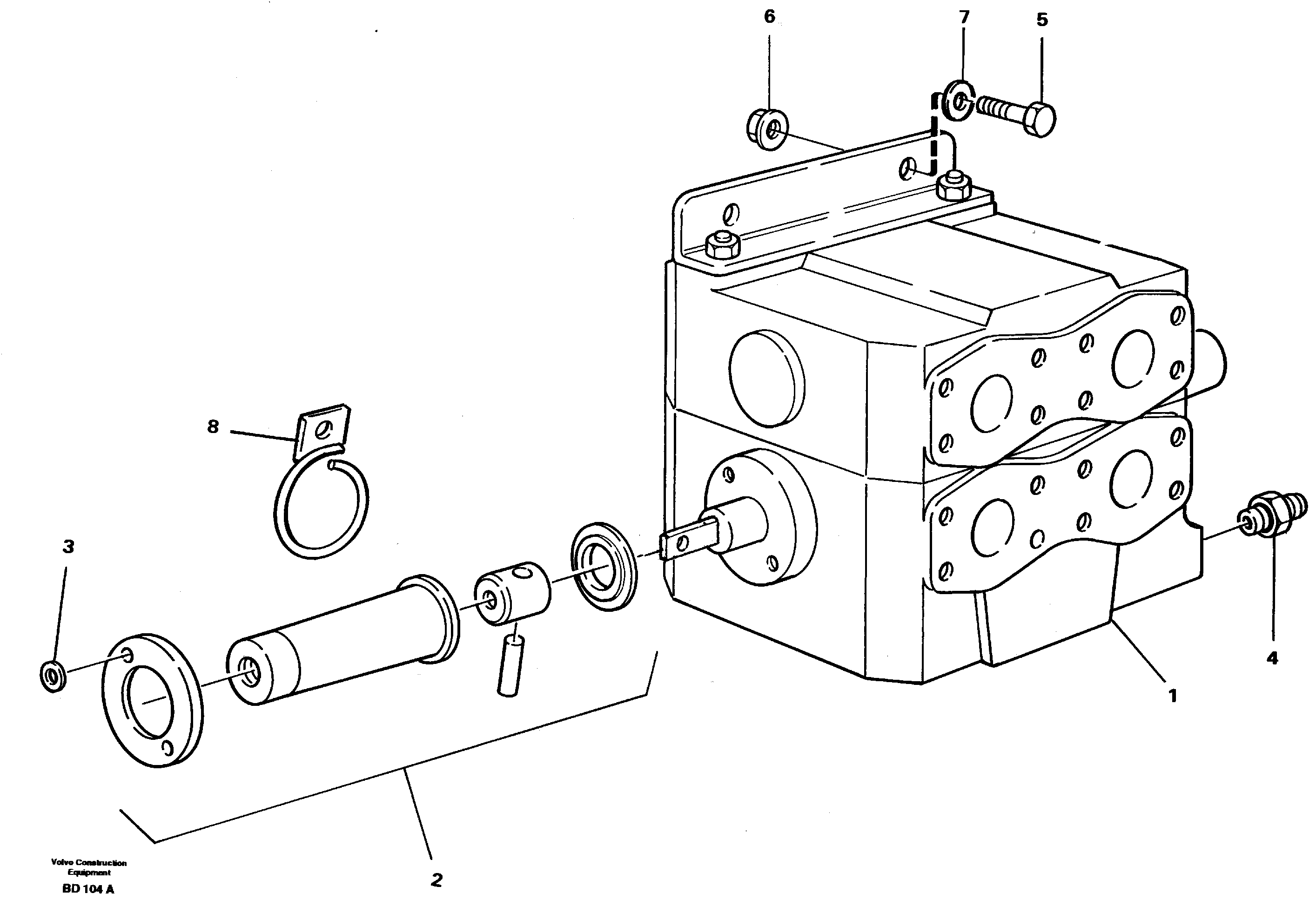 Схема запчастей Volvo A30 VOLVO BM VOLVO BM A30 - 14397 Tip valve with fitting parts 