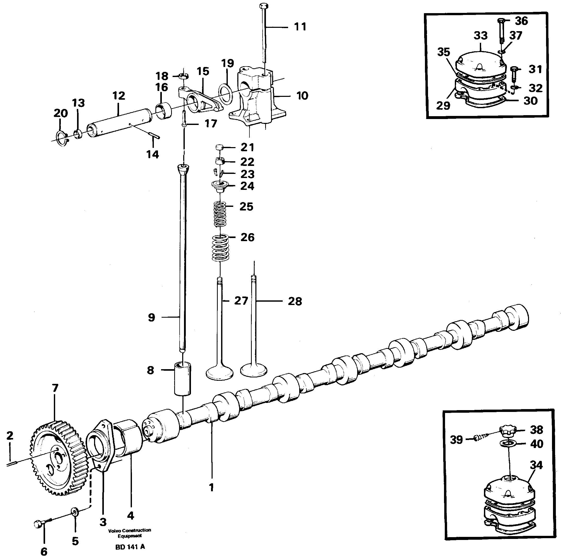 Схема запчастей Volvo A30 VOLVO BM VOLVO BM A30 - 55949 Valve mechanism 