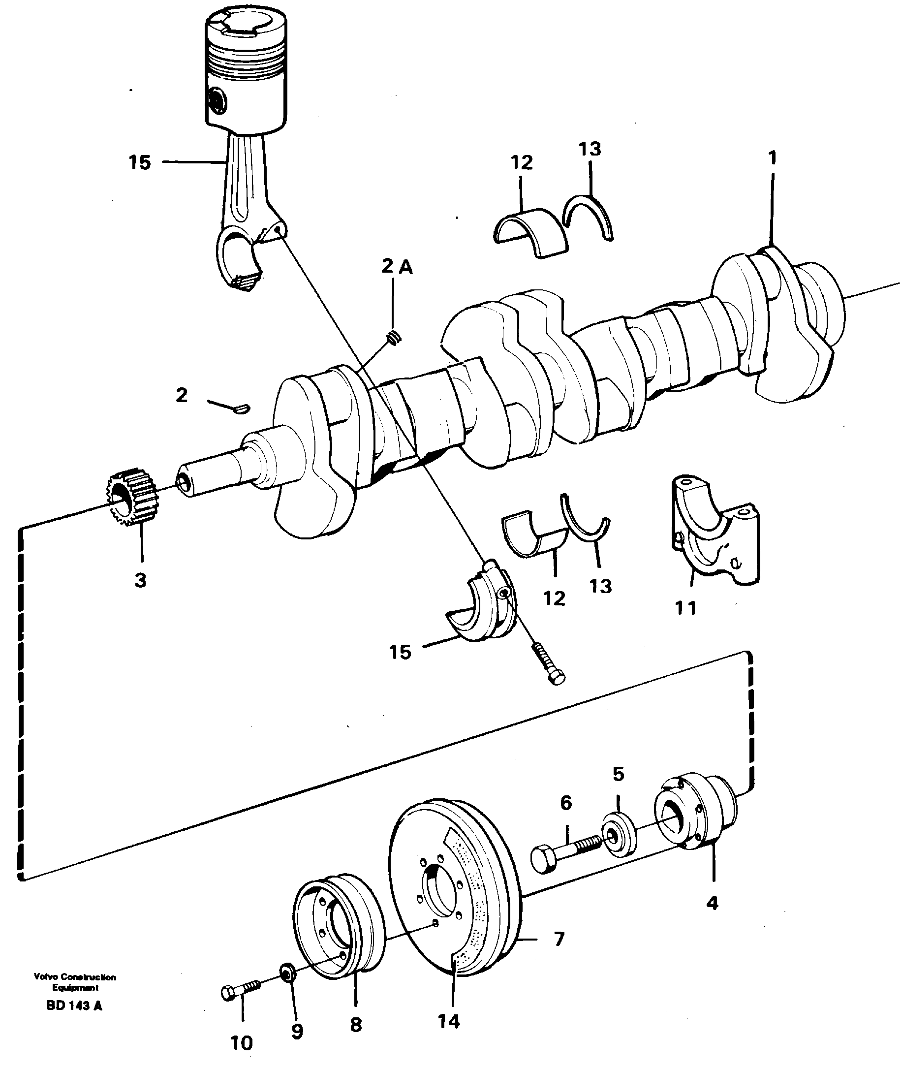 Схема запчастей Volvo A30 VOLVO BM VOLVO BM A30 - 18266 Crankshaft and related parts 