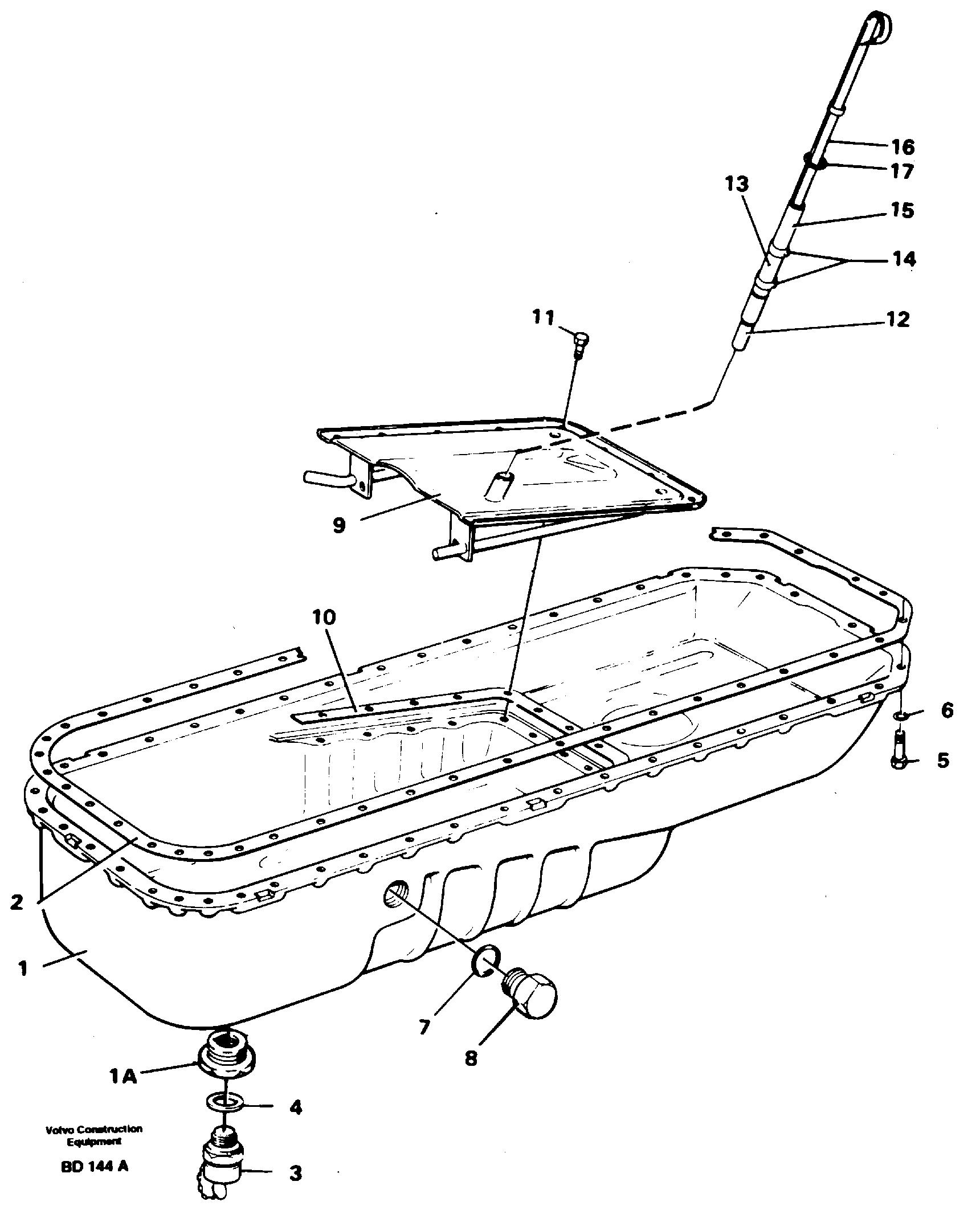 Схема запчастей Volvo A30 VOLVO BM VOLVO BM A30 - 83833 Oil sump 