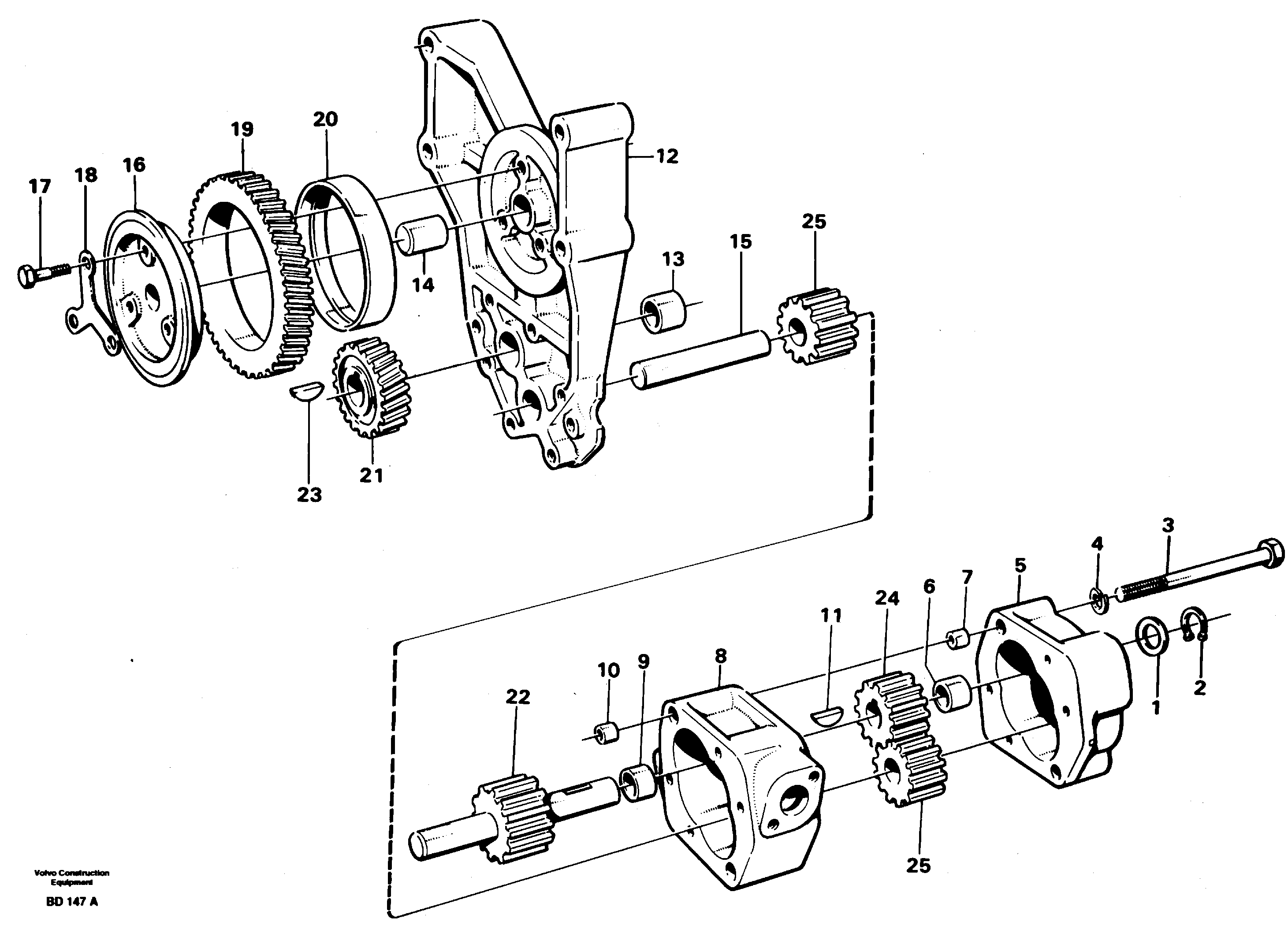 Схема запчастей Volvo A30 VOLVO BM VOLVO BM A30 - 98007 Насос масляный 