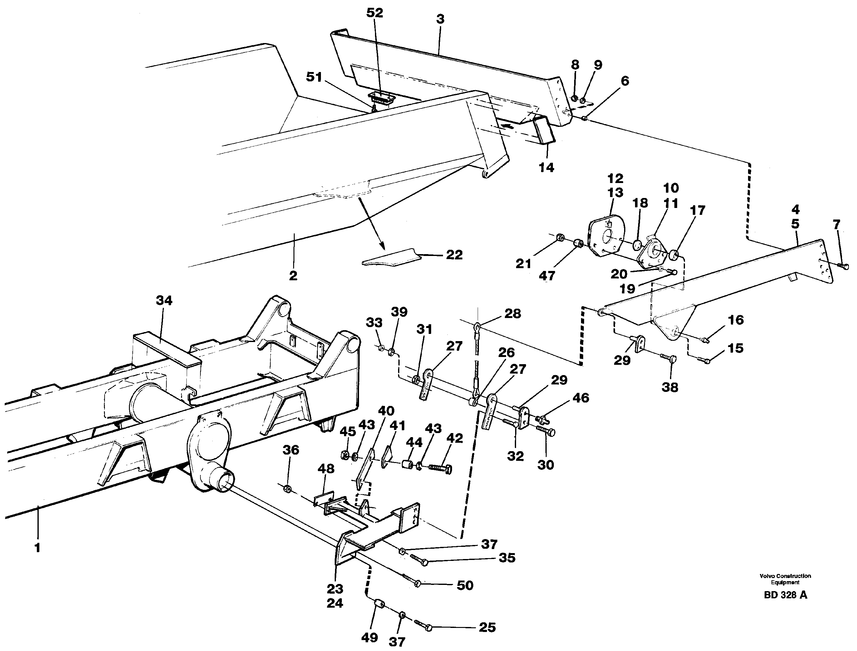Схема запчастей Volvo A30 VOLVO BM VOLVO BM A30 - 12436 Overhung tailgate 