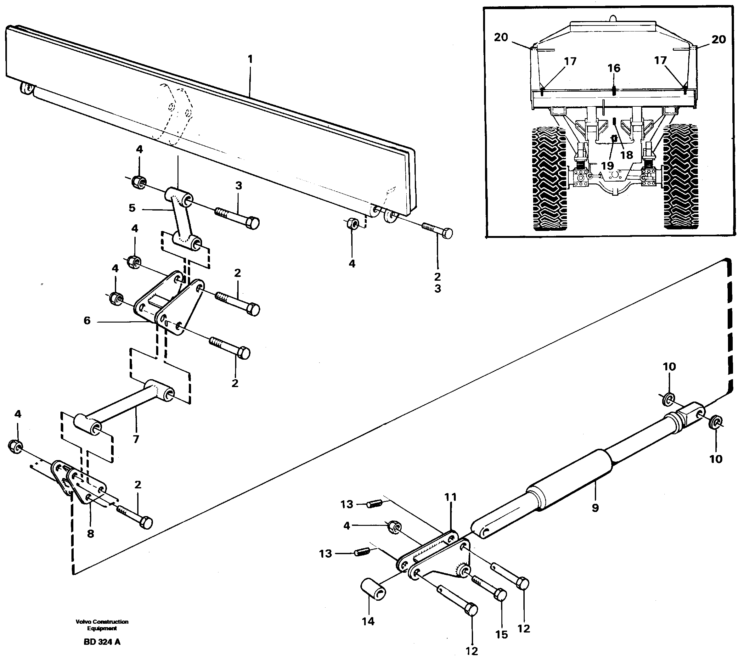 Схема запчастей Volvo A30 VOLVO BM VOLVO BM A30 - 12442 Rear flap, mechanical 