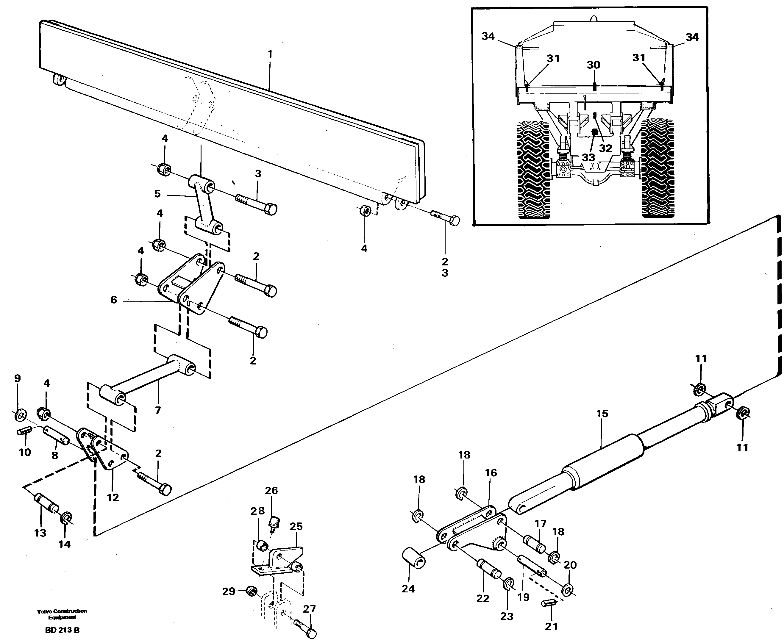 Схема запчастей Volvo A30 VOLVO BM VOLVO BM A30 - 20722 Rear flap, mechanical 
