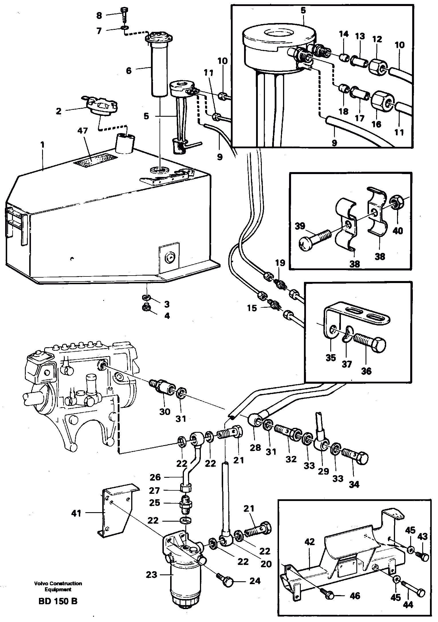 Схема запчастей Volvo A30 VOLVO BM VOLVO BM A30 - 65449 Fuel tank, fuel pipes 