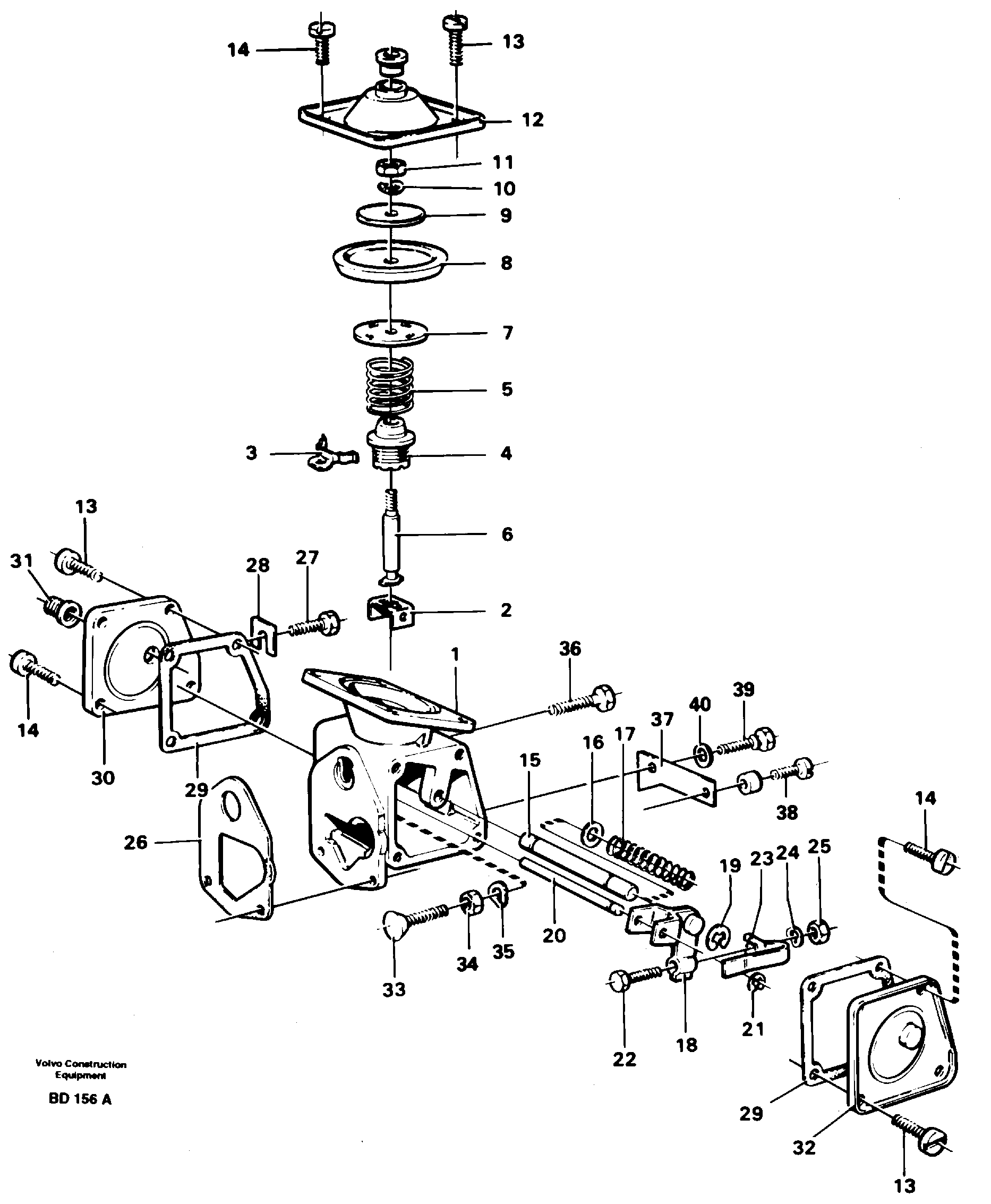 Схема запчастей Volvo A30 VOLVO BM VOLVO BM A30 - 32921 Smoke limiter 