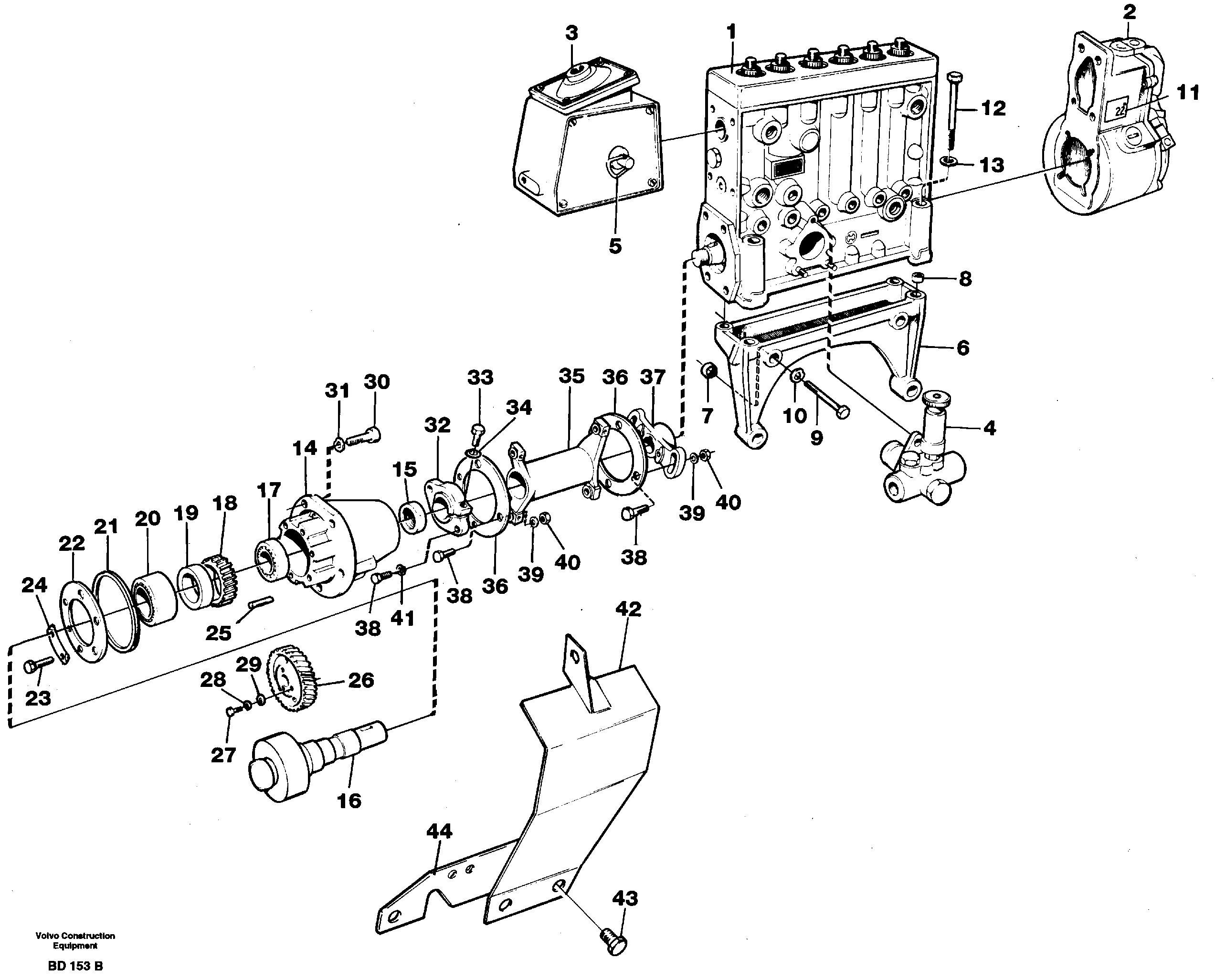 Схема запчастей Volvo A30 VOLVO BM VOLVO BM A30 - 85111 Injection pump with drive 