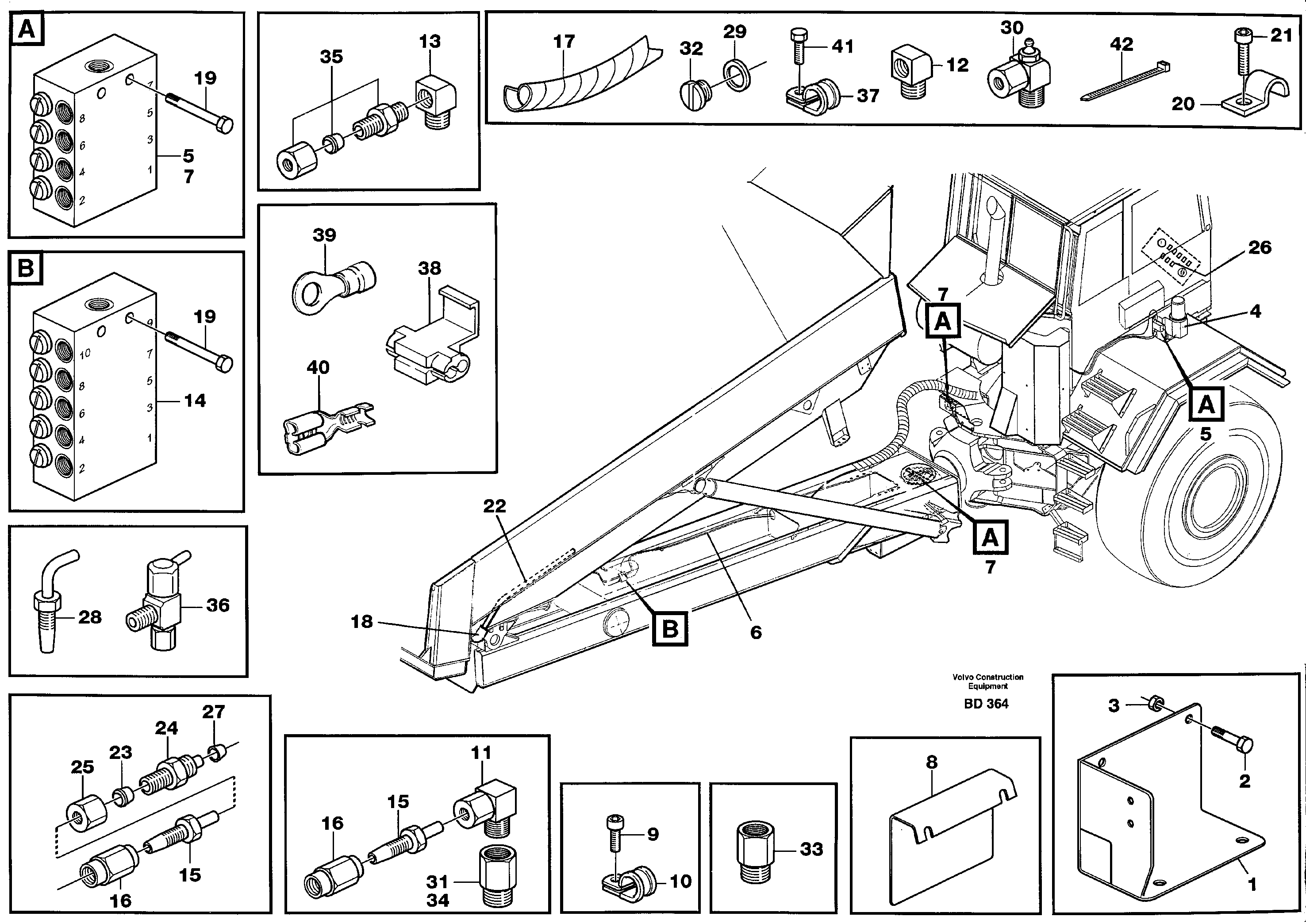 Схема запчастей Volvo A30 VOLVO BM VOLVO BM A30 - 71602 Central lubrication 