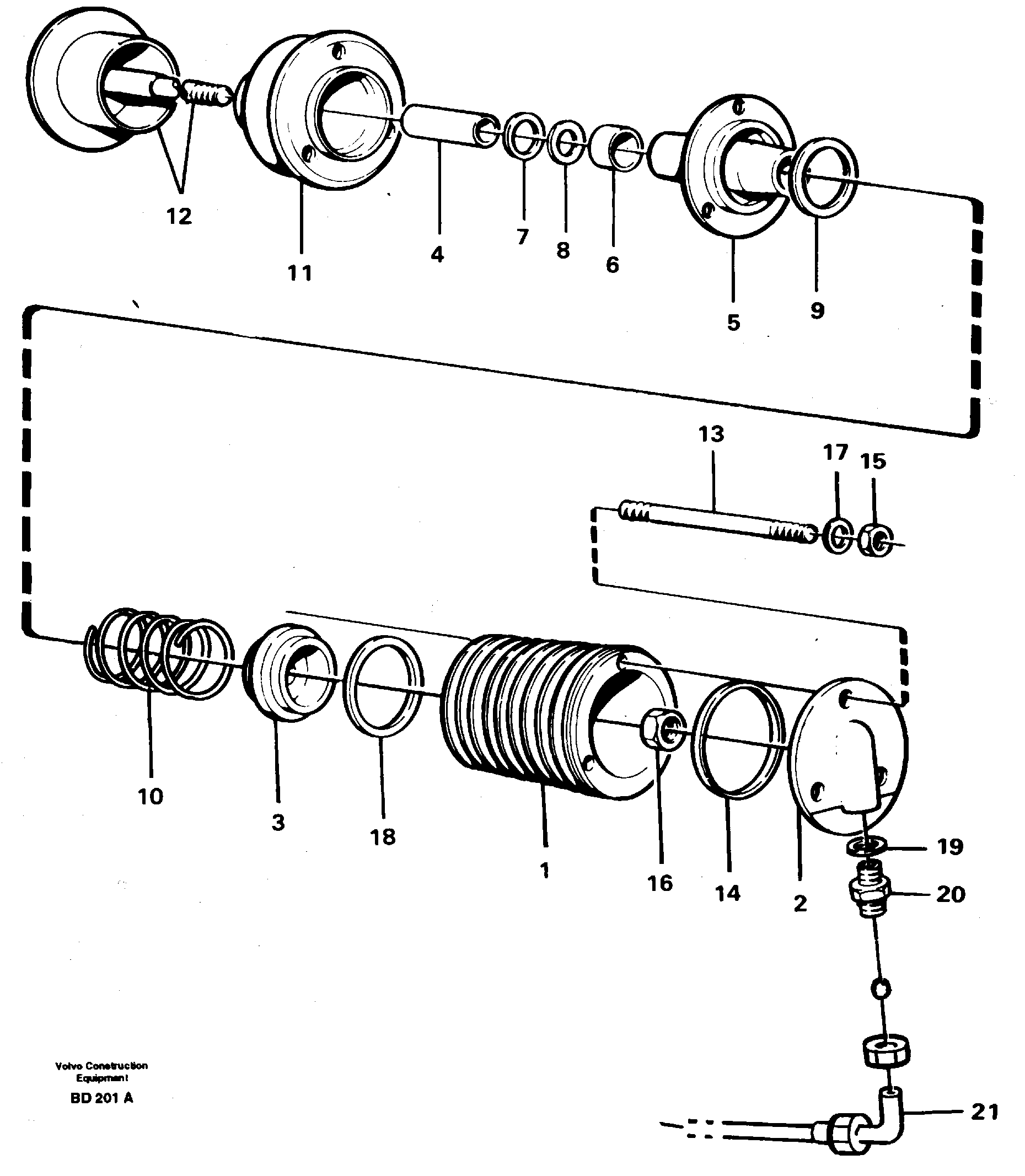 Схема запчастей Volvo A30 VOLVO BM VOLVO BM A30 - 21041 Exhaust pressure regulator 