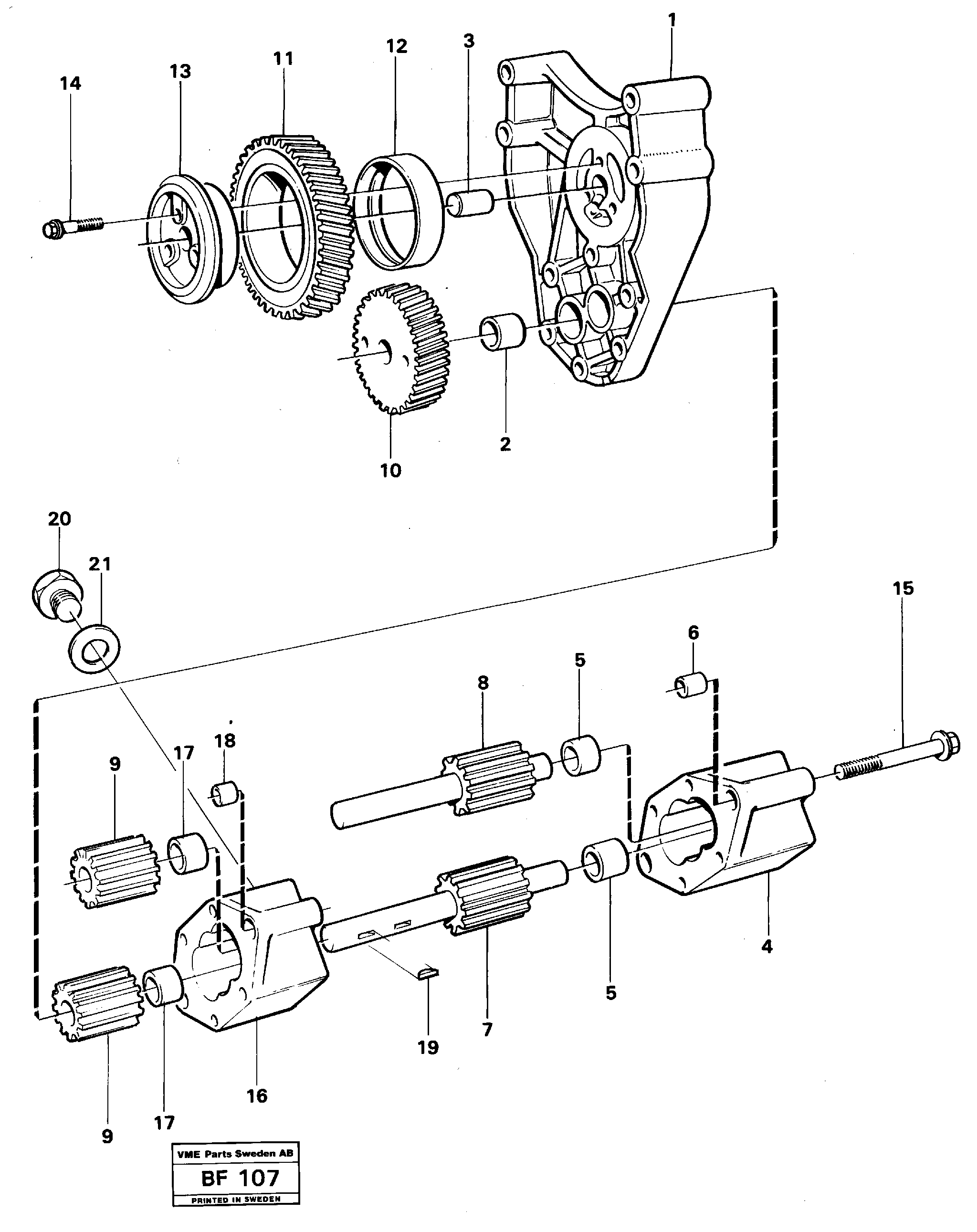 Схема запчастей Volvo A25B A25B - 98959 Насос масляный 