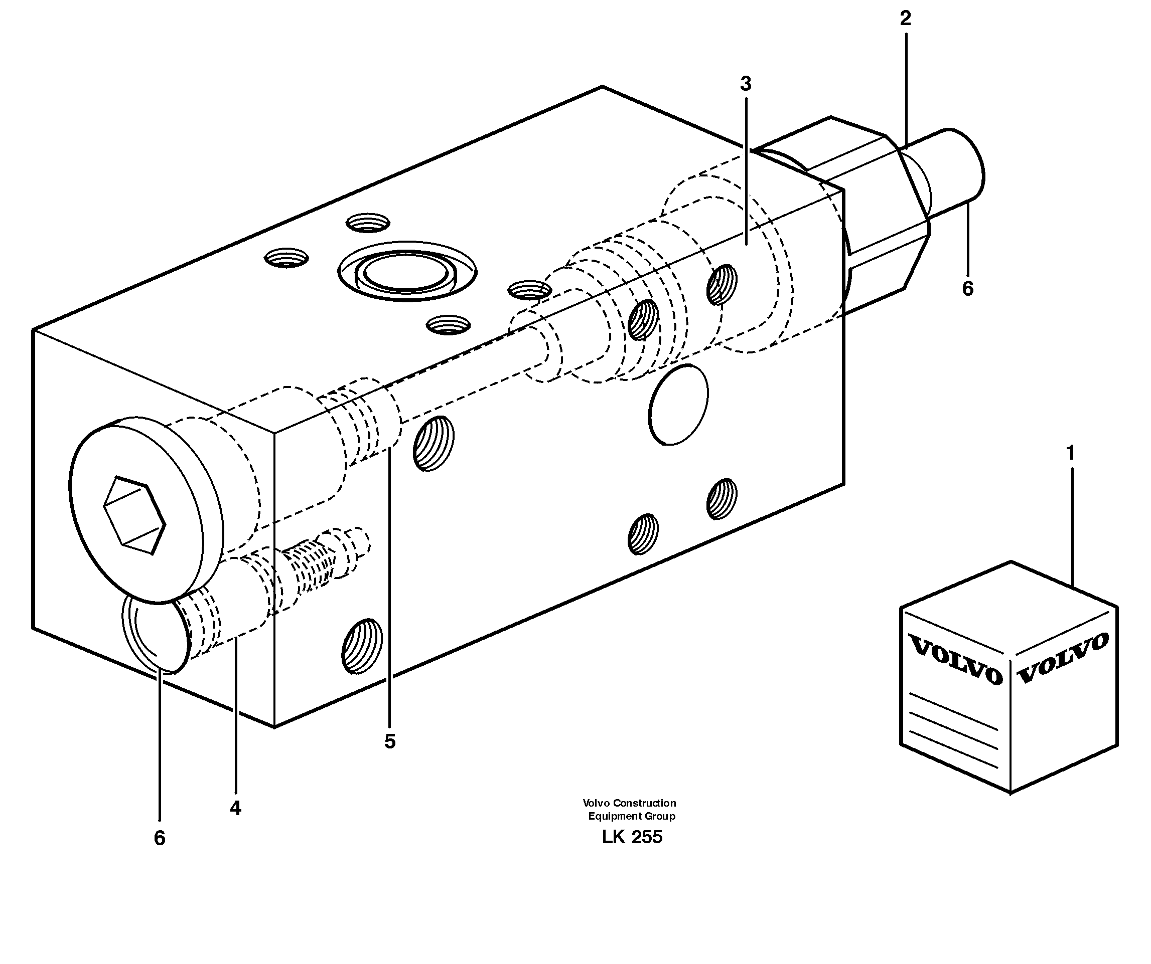 Схема запчастей Volvo EW140 - 96683 Safety valve EW140 SER NO 1001-1487