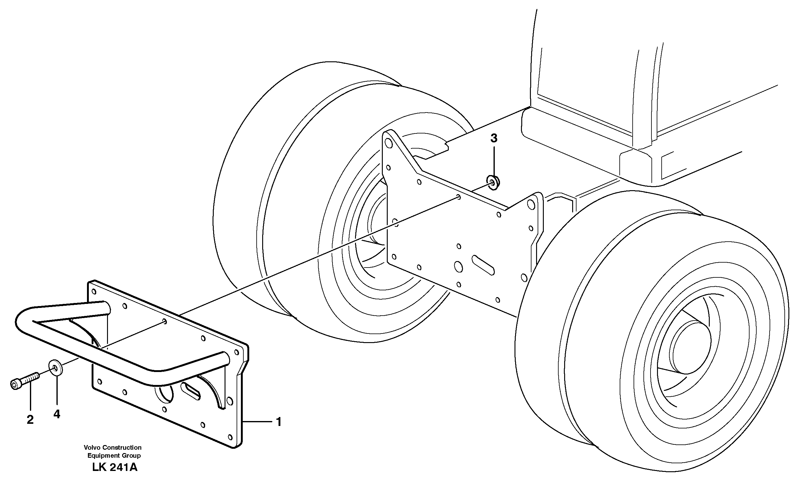 Схема запчастей Volvo EW140 - 62663 Grab attachment EW140 SER NO 1001-1487