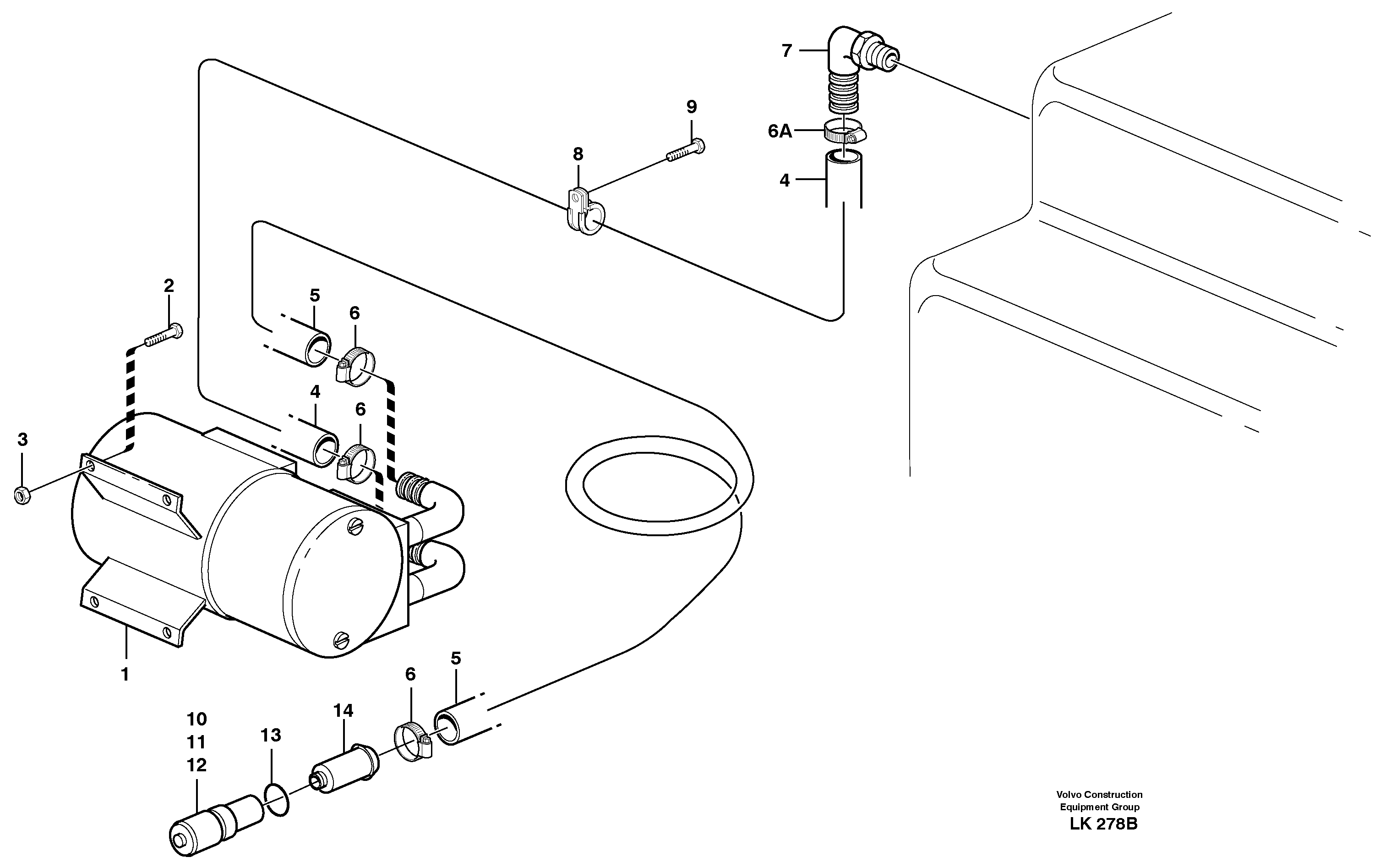 Схема запчастей Volvo EW140 - 77866 Fuel filling pump, electrical EW140 SER NO 1001-1487