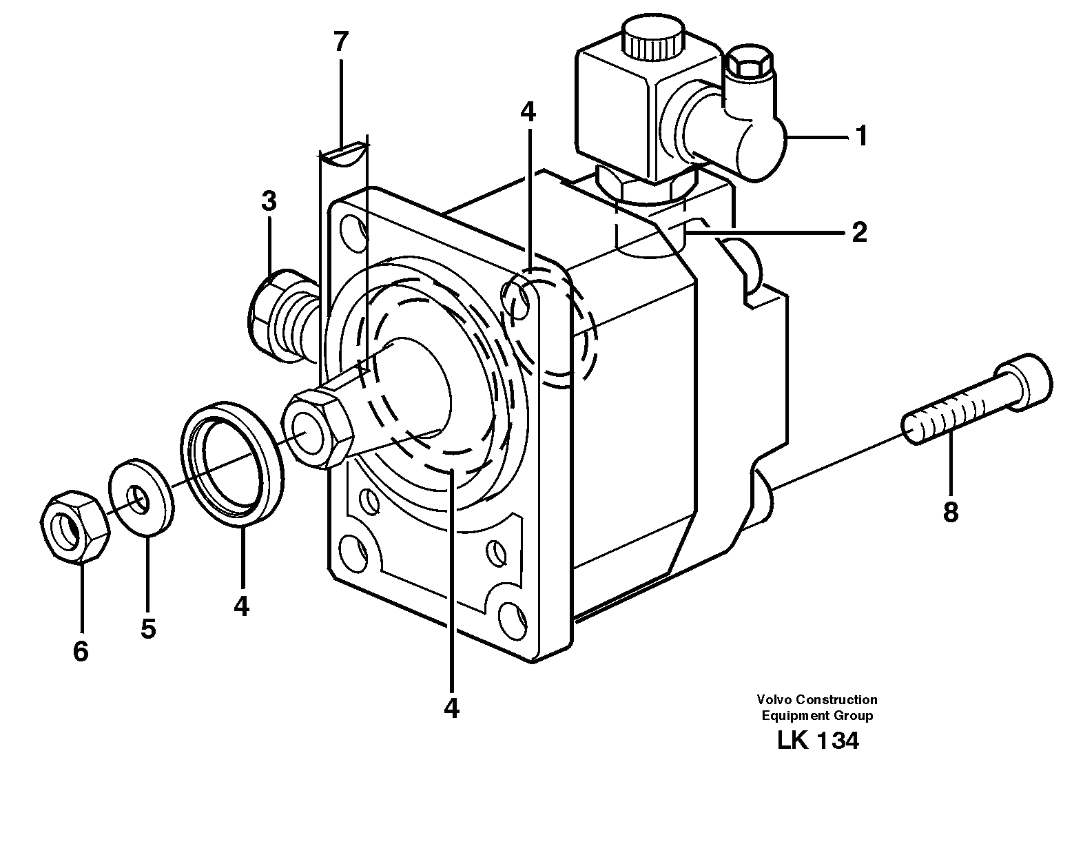 Схема запчастей Volvo EW140 - 31026 Гидромотор EW140 SER NO 1001-1487