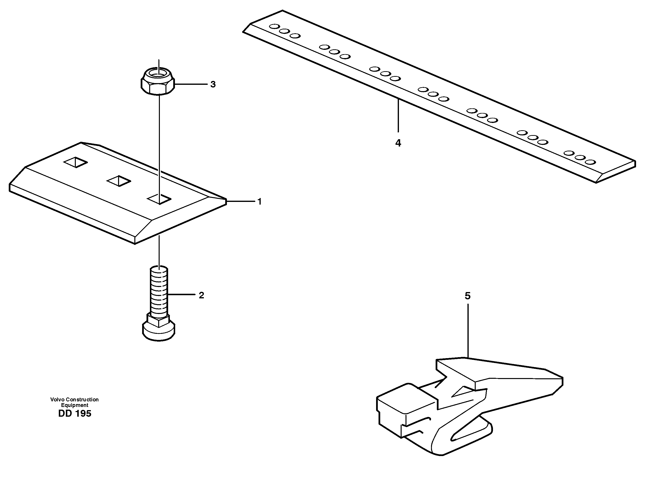Схема запчастей Volvo EW160 - 39400 Segment ATTACHMENTS ATTACHMENTS BUCKETS